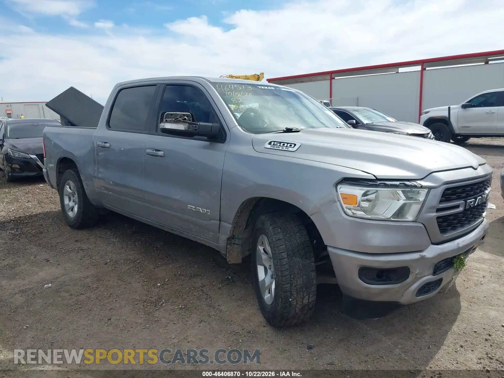 1 Photograph of a damaged car 1C6RREFT2NN464081 RAM 1500 2022