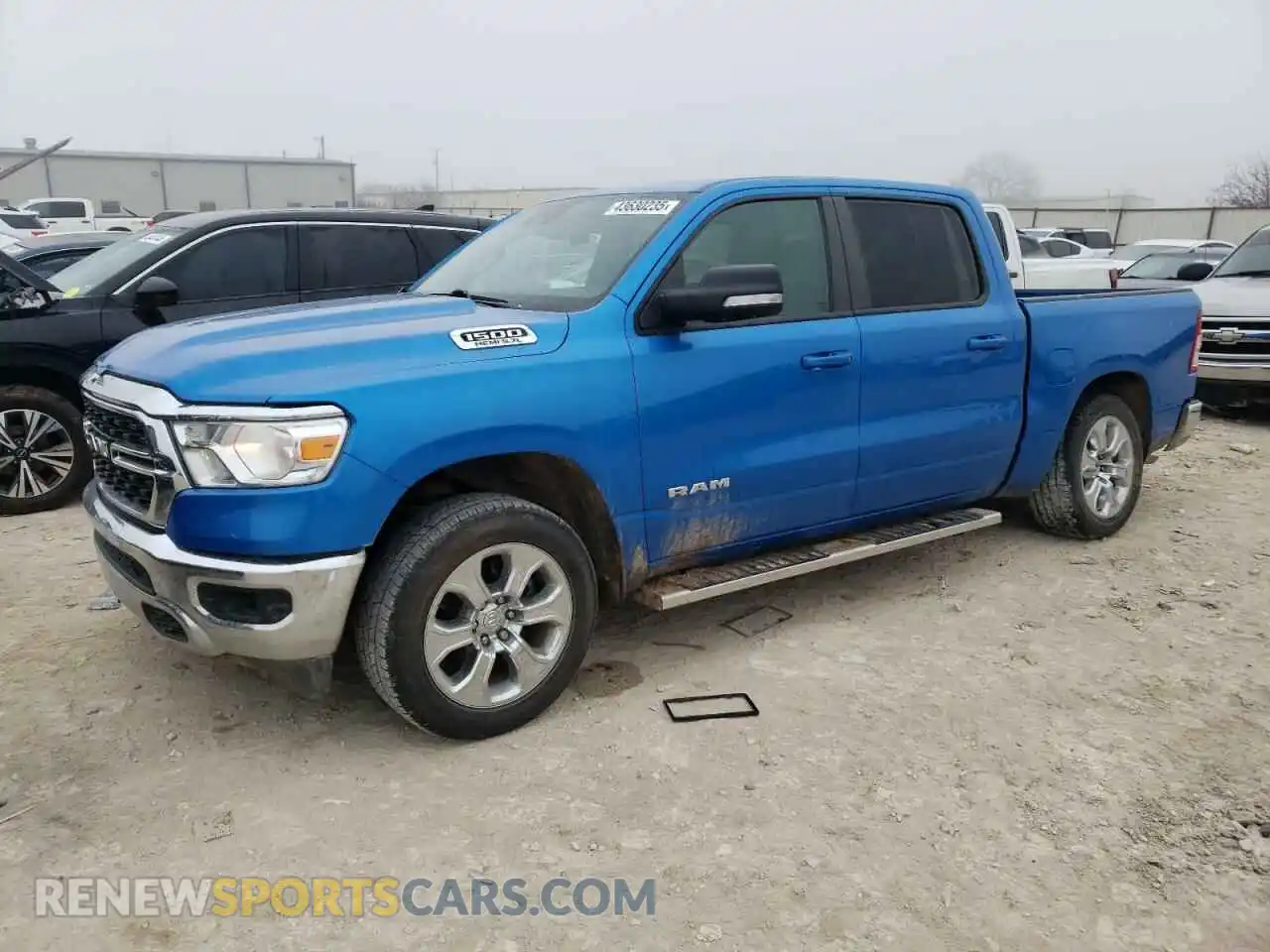 1 Photograph of a damaged car 1C6RREFT3NN274614 RAM 1500 2022