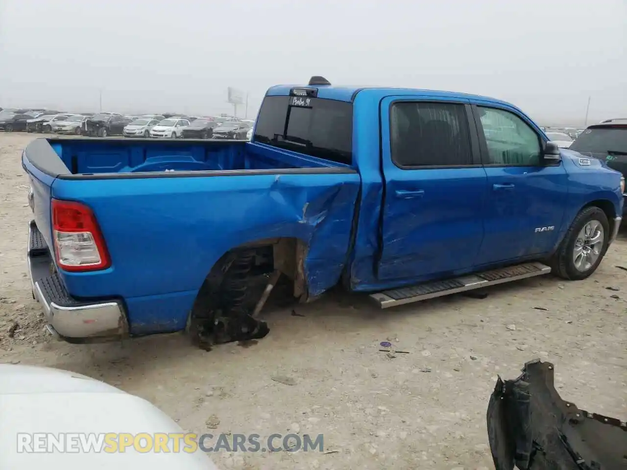 3 Photograph of a damaged car 1C6RREFT3NN274614 RAM 1500 2022