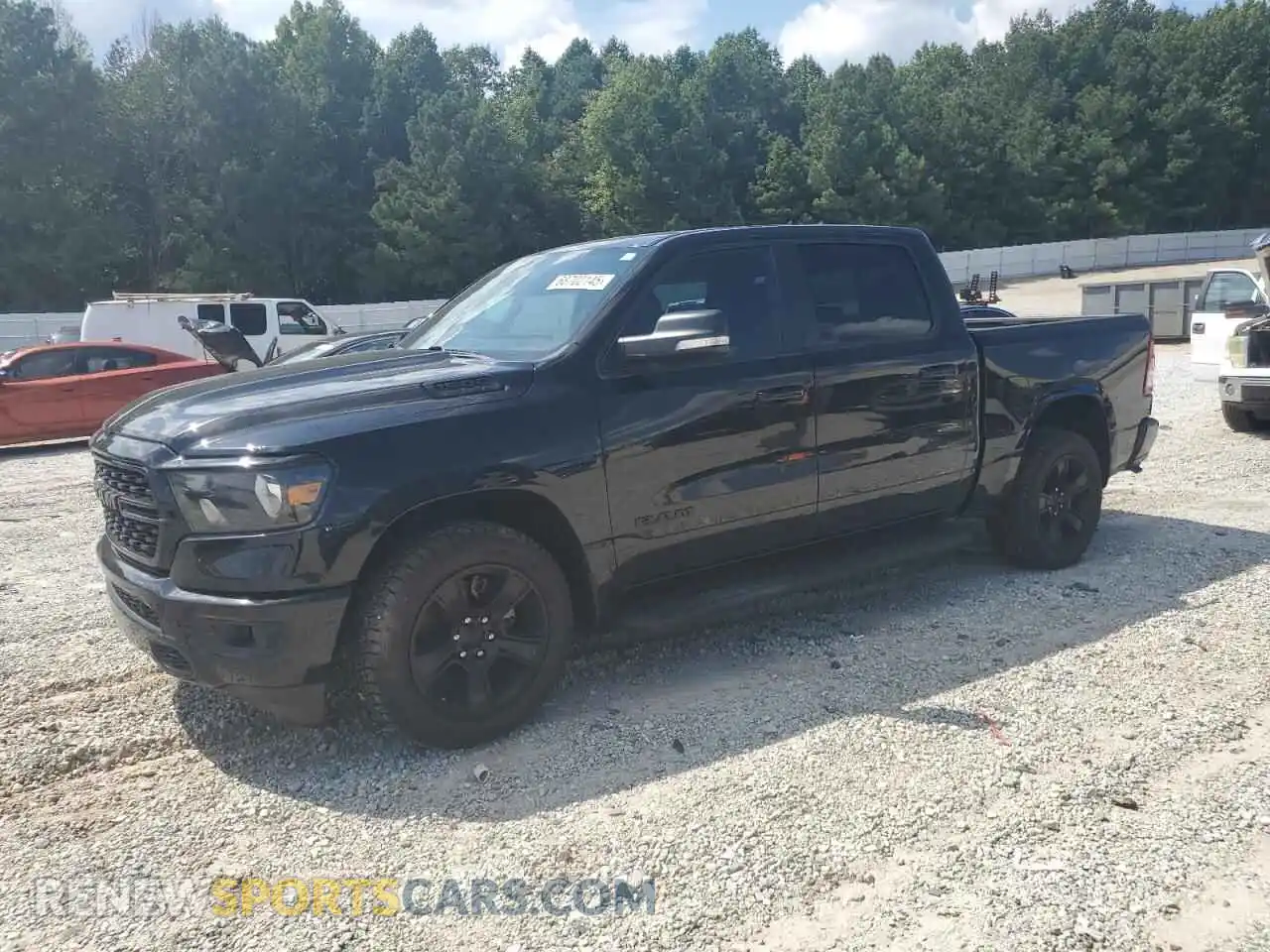 1 Photograph of a damaged car 1C6RREFT5NN253893 RAM 1500 2022
