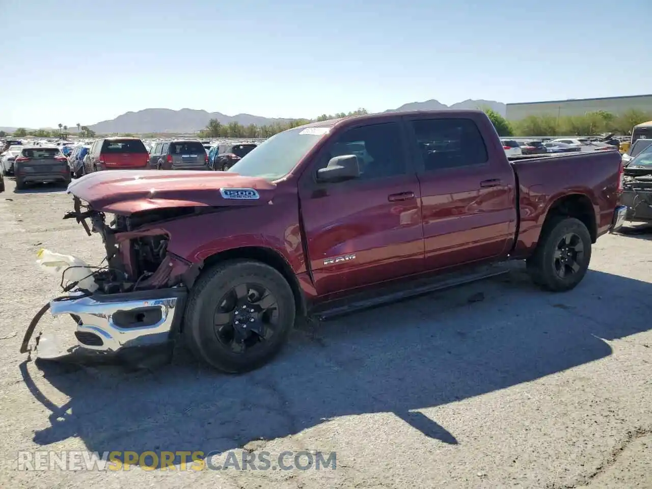 1 Photograph of a damaged car 1C6RREFT6NN431035 RAM 1500 2022