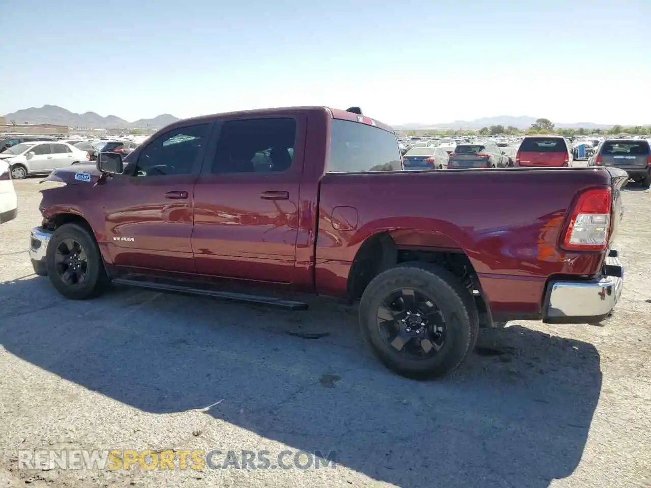 2 Photograph of a damaged car 1C6RREFT6NN431035 RAM 1500 2022