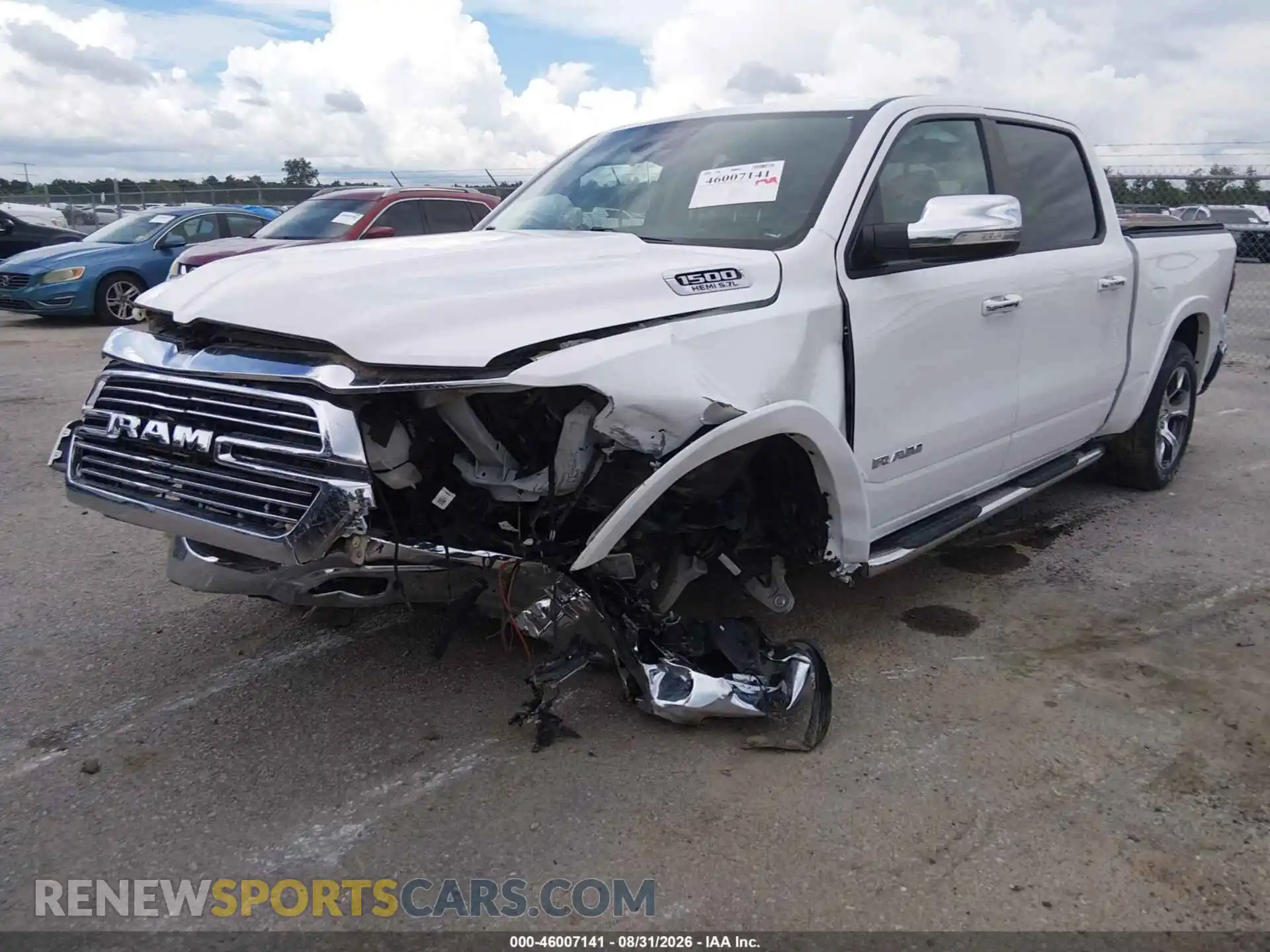 2 Photograph of a damaged car 1C6RREJT8NN355809 RAM 1500 2022