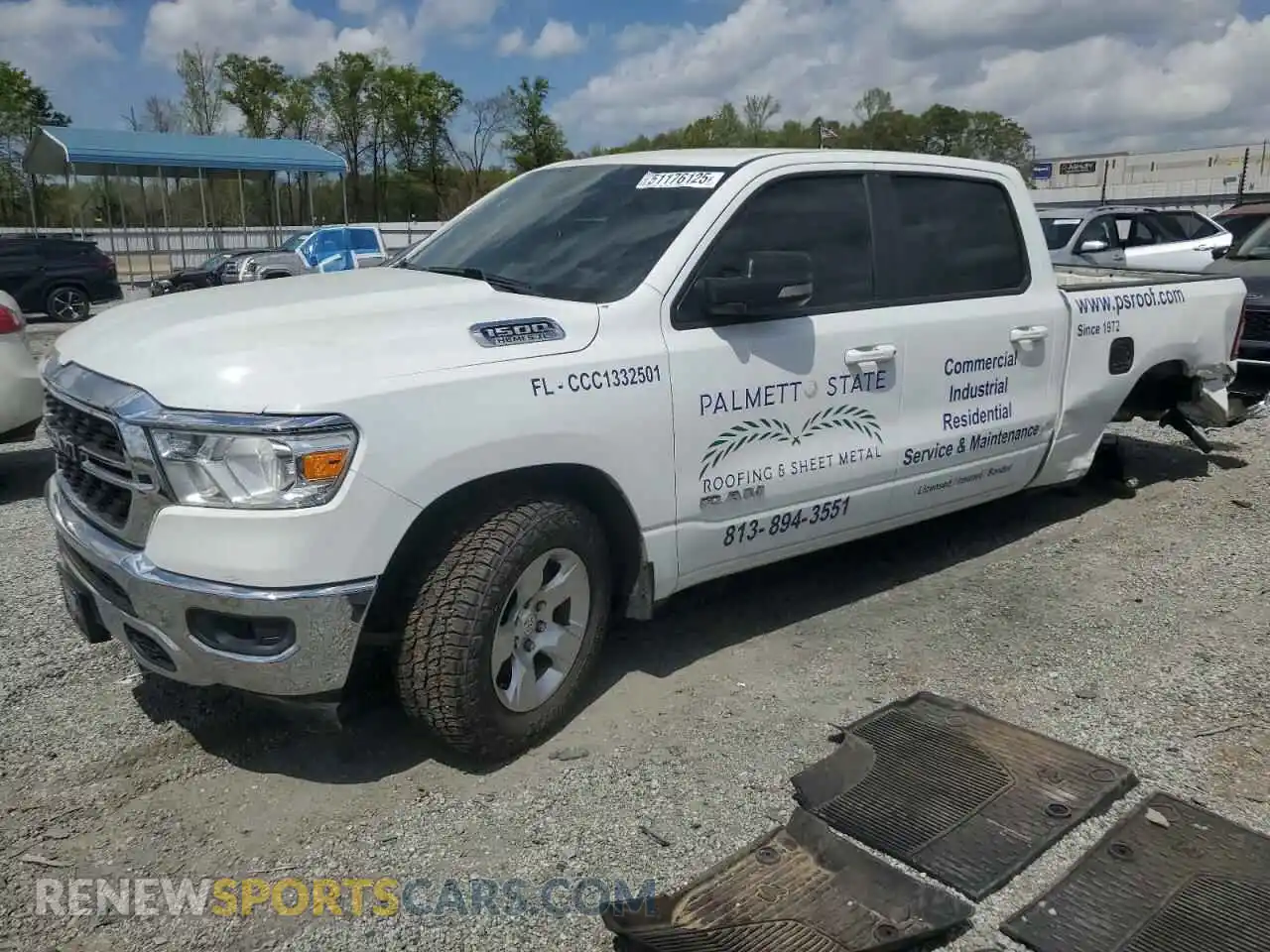 1 Photograph of a damaged car 1C6RREMT7NN292374 RAM 1500 2022