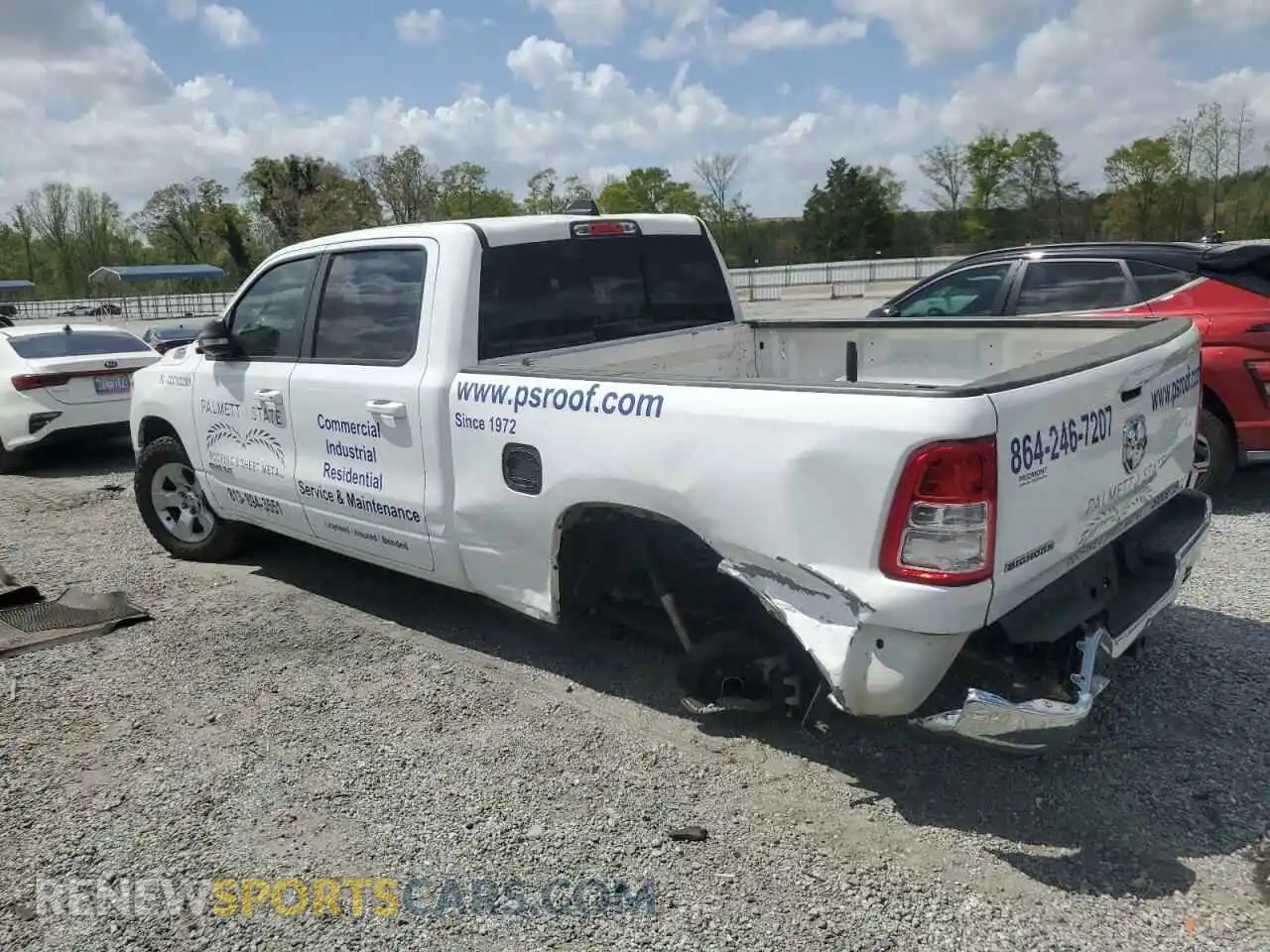 2 Photograph of a damaged car 1C6RREMT7NN292374 RAM 1500 2022