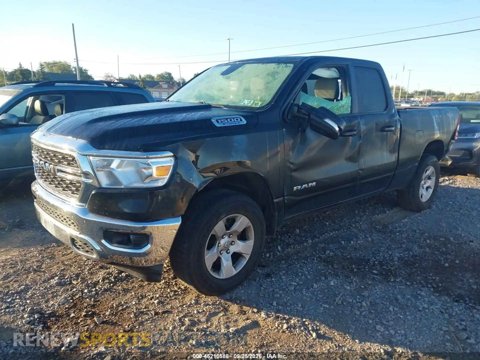 2 Photograph of a damaged car 1C6RRFBG8NN221647 RAM 1500 2022
