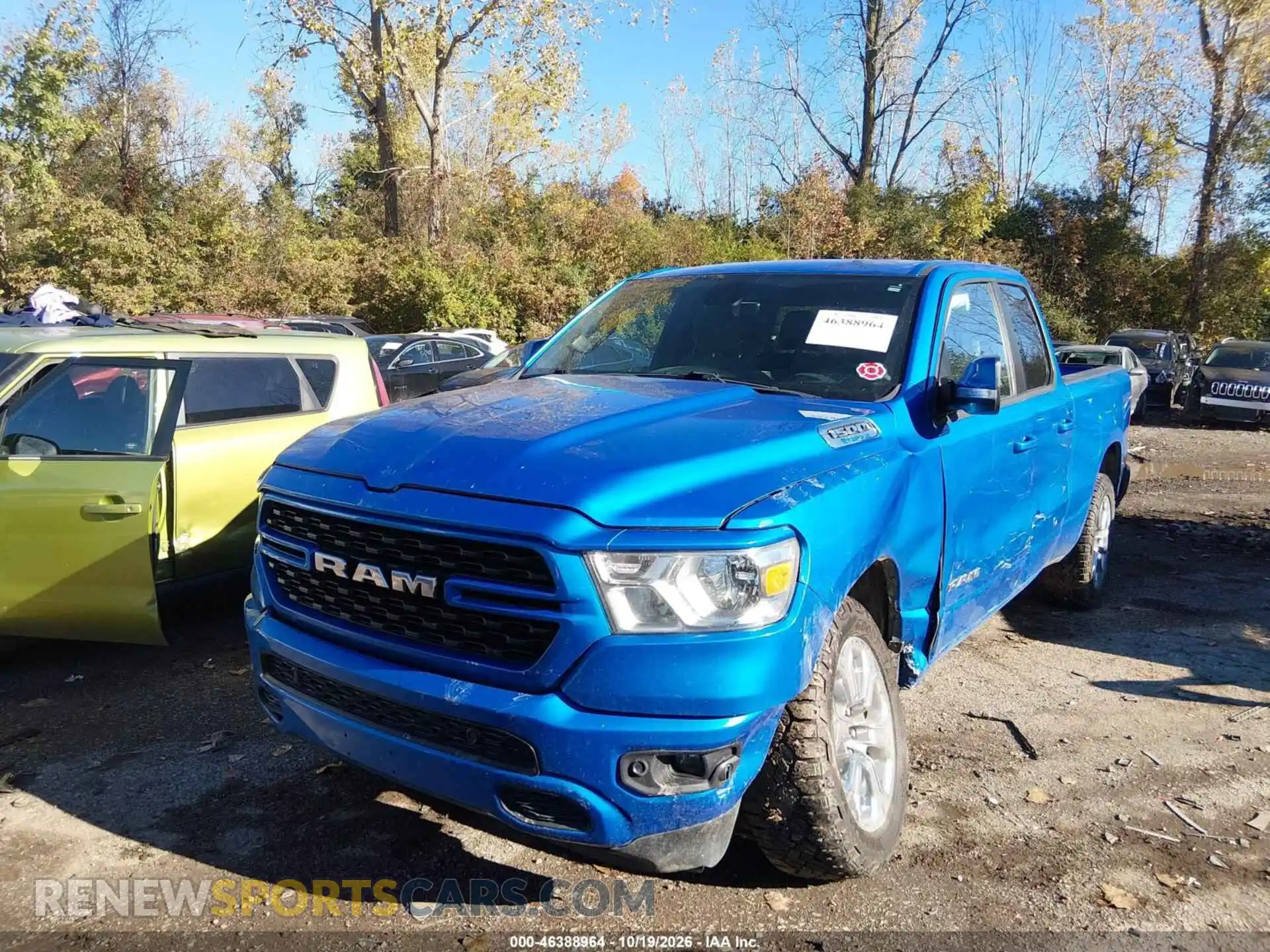 2 Photograph of a damaged car 1C6RRFBG9NN339626 RAM 1500 2022