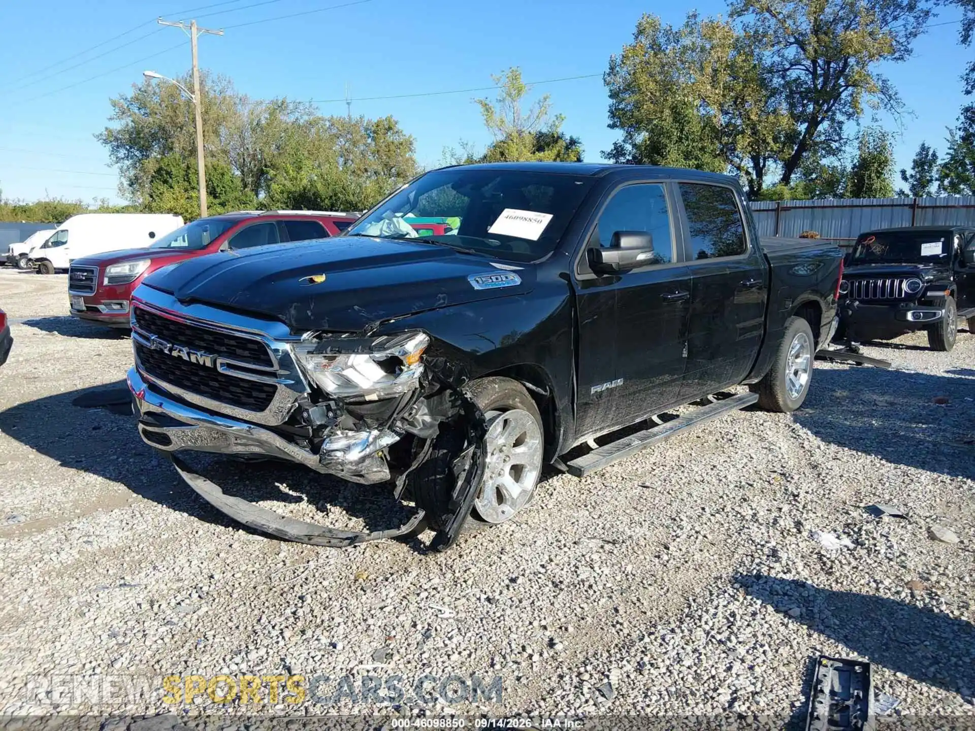 2 Photograph of a damaged car 1C6RRFFG3NN395281 RAM 1500 2022