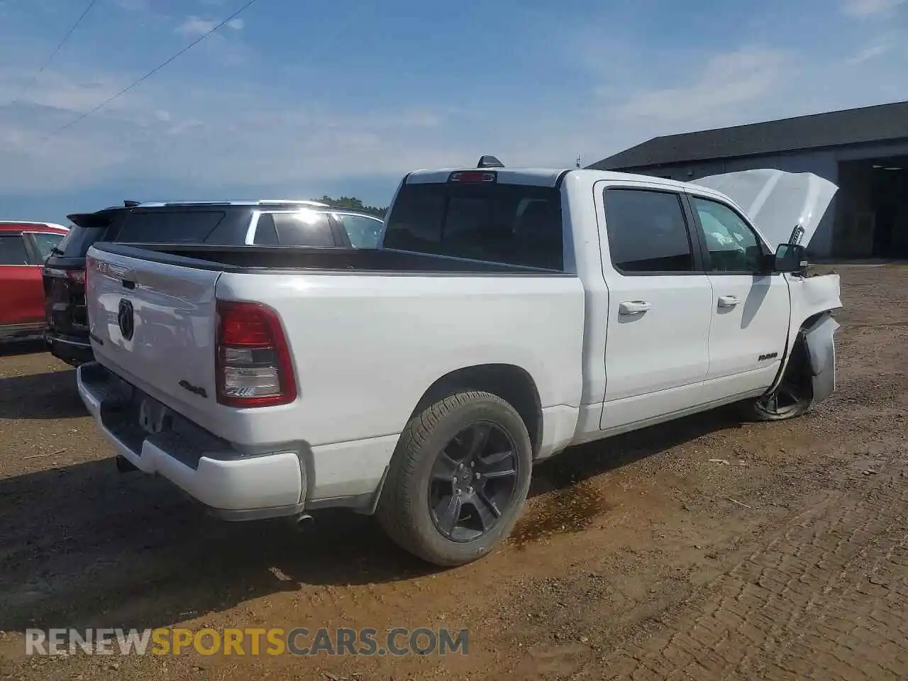 3 fotografías del automóvil dañado 1C6RRFFG5NN237718 RAM 1500 2022