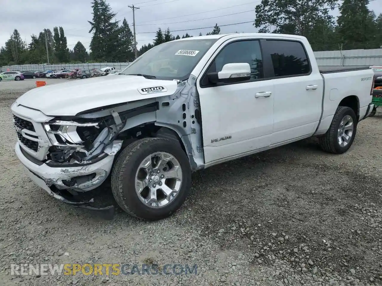 1 Photograph of a damaged car 1C6RRFFG7NN300477 RAM 1500 2022