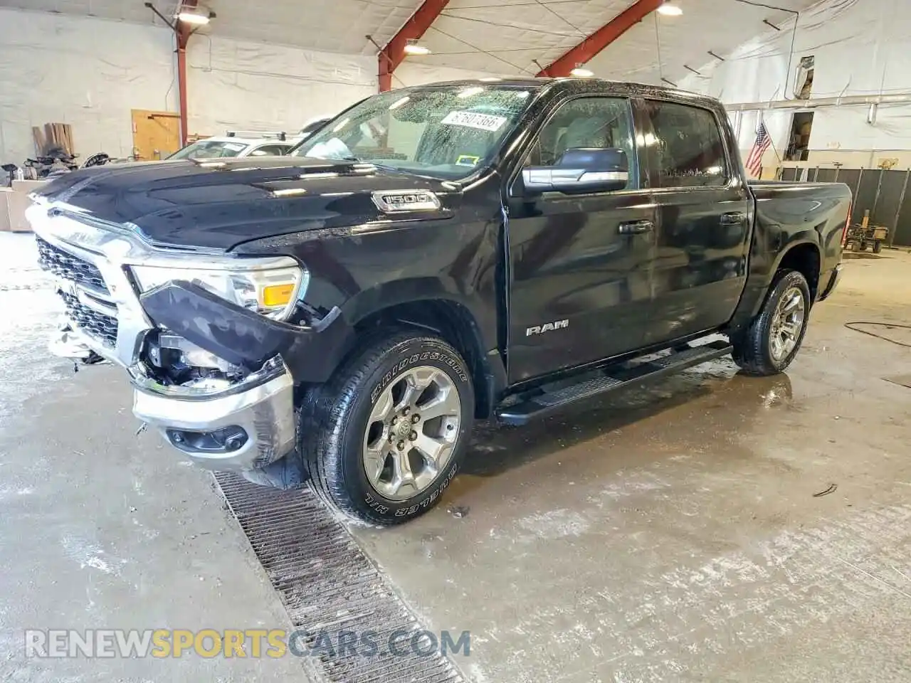 1 Photograph of a damaged car 1C6RRFFG7NN385045 RAM 1500 2022
