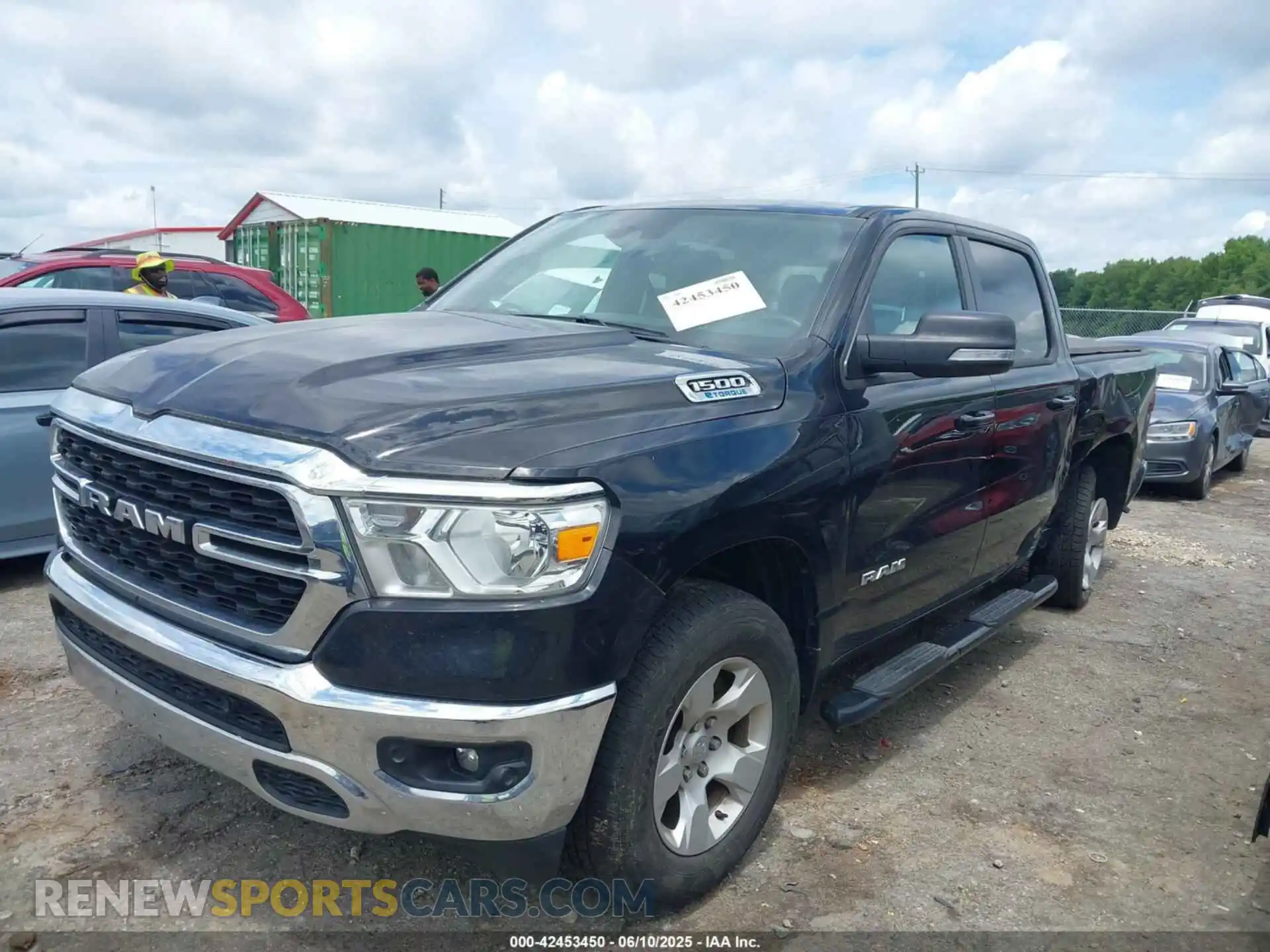 2 Photograph of a damaged car 1C6RRFFG8NN365239 RAM 1500 2022