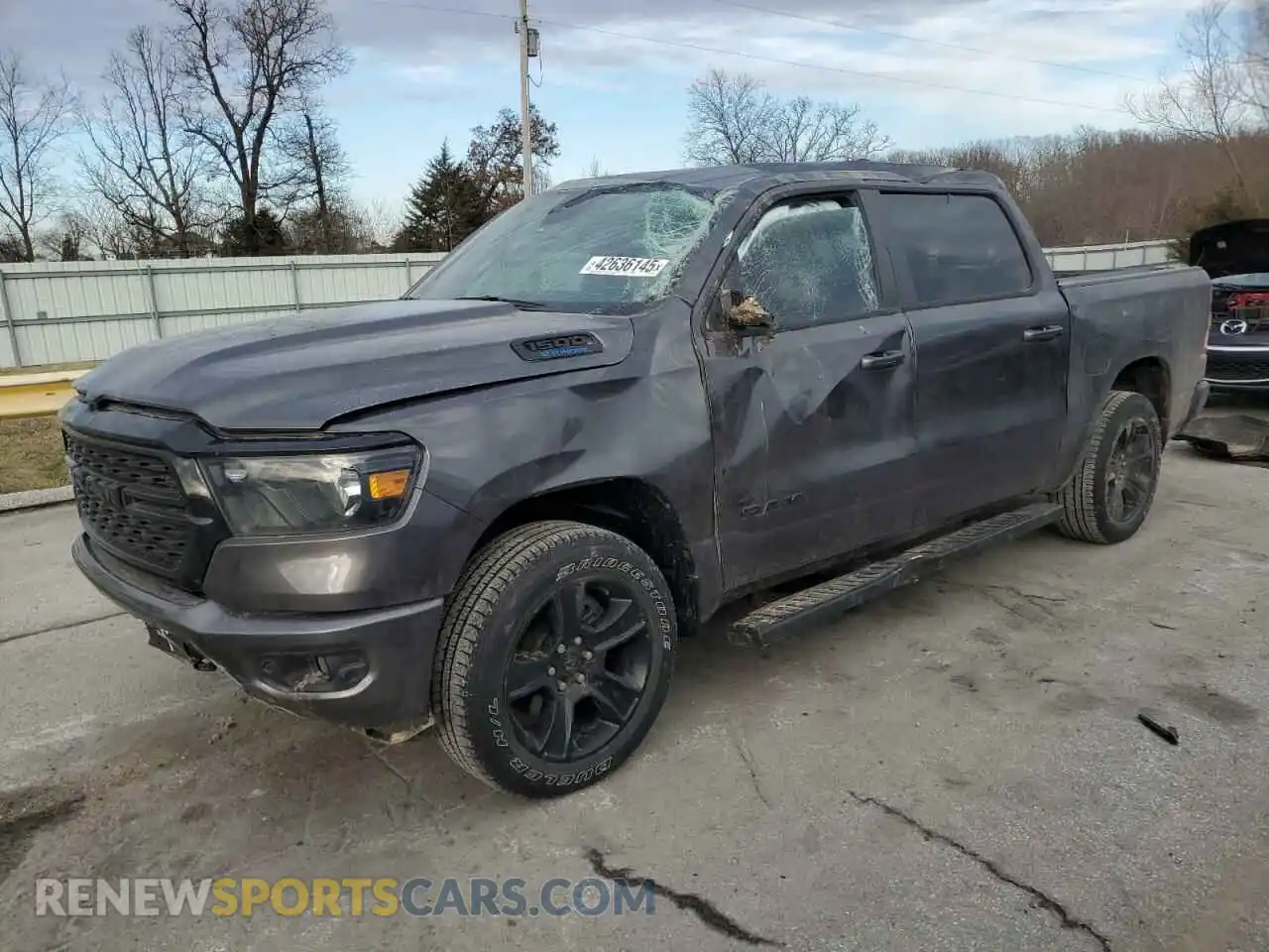1 Photograph of a damaged car 1C6RRFFG9NN362270 RAM 1500 2022