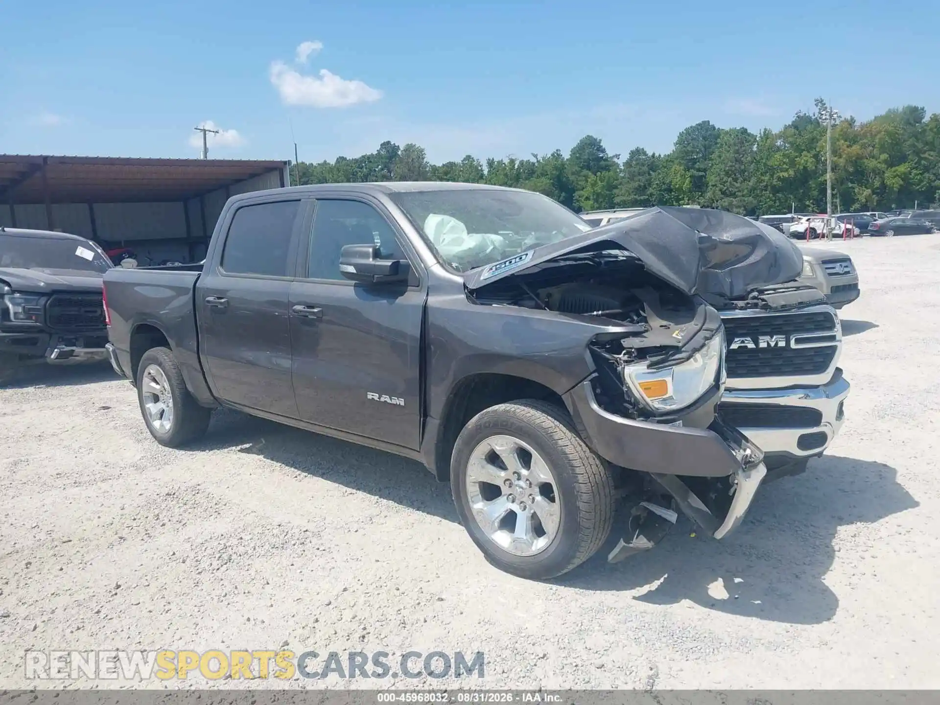1 Photograph of a damaged car 1C6RRFFGXNN402307 RAM 1500 2022
