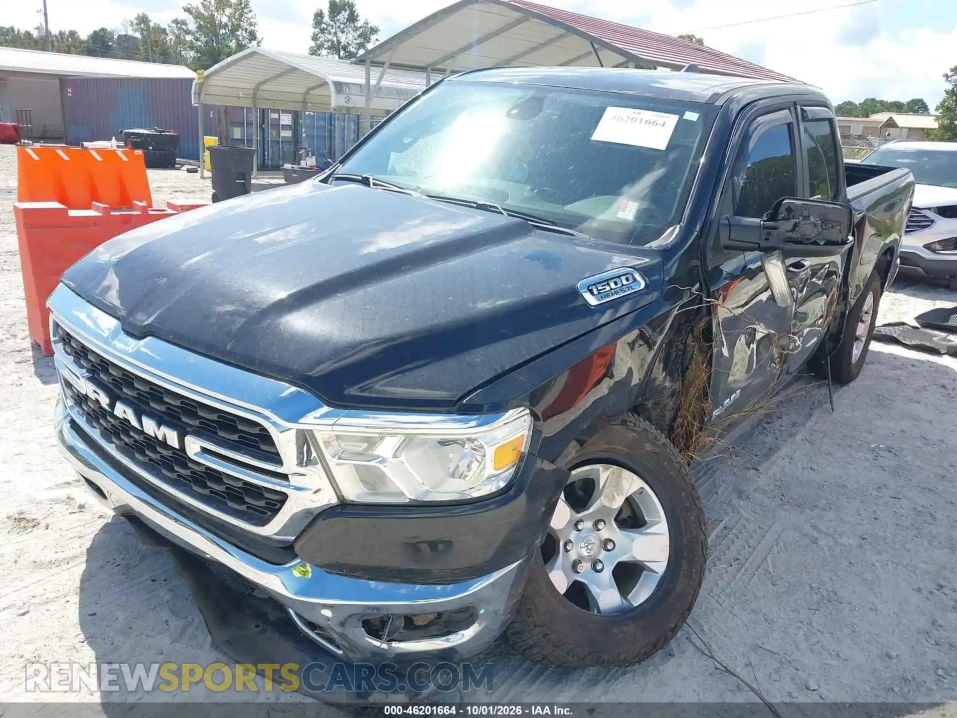 2 Photograph of a damaged car 1C6SRFBT1NN199652 RAM 1500 2022