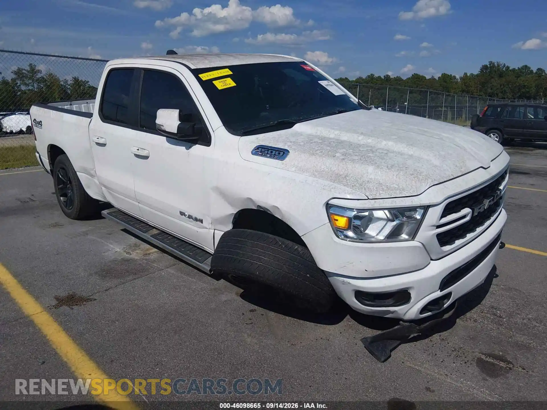 1 Photograph of a damaged car 1C6SRFBT3NN338096 RAM 1500 2022