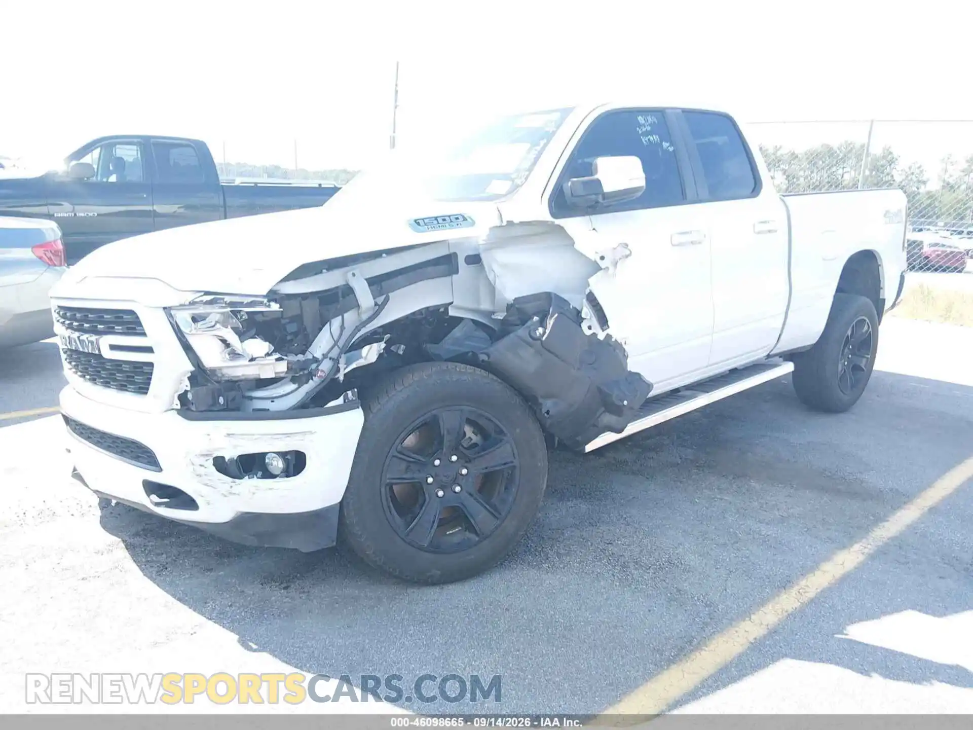 2 Photograph of a damaged car 1C6SRFBT3NN338096 RAM 1500 2022