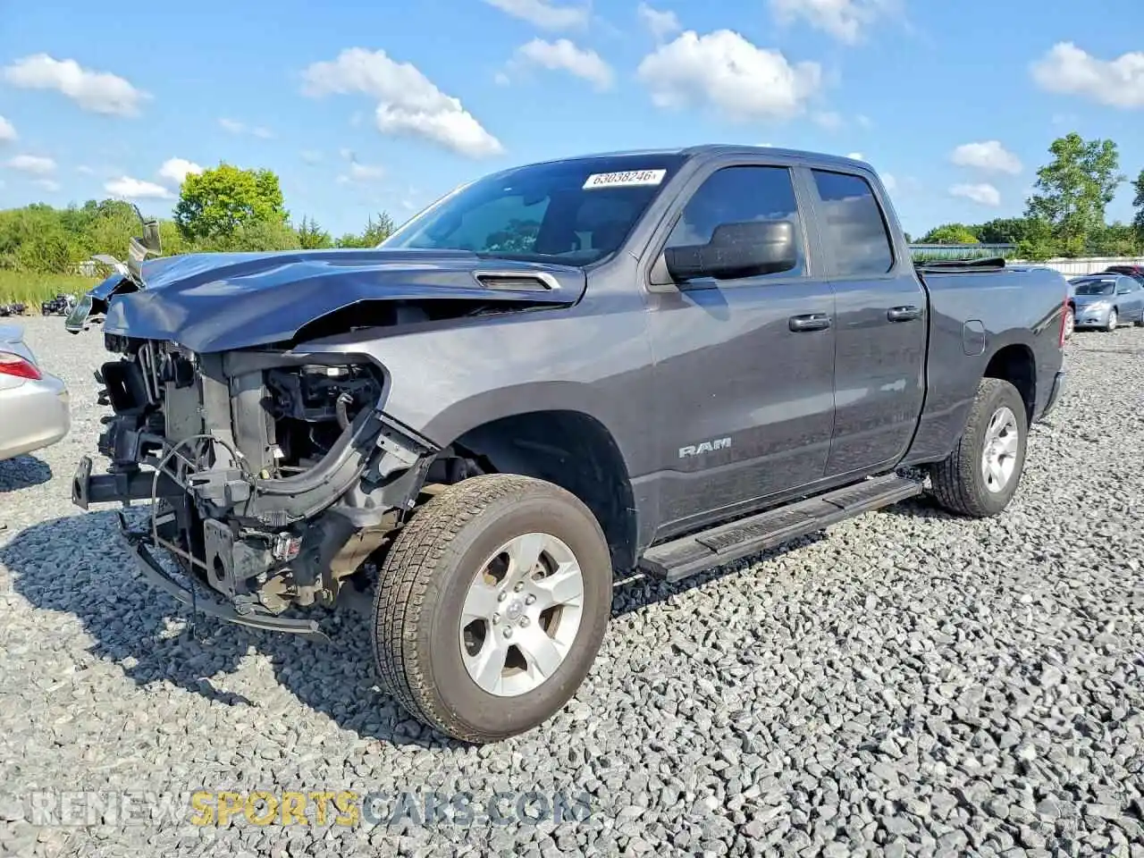 1 Photograph of a damaged car 1C6SRFBT5NN154634 RAM 1500 2022