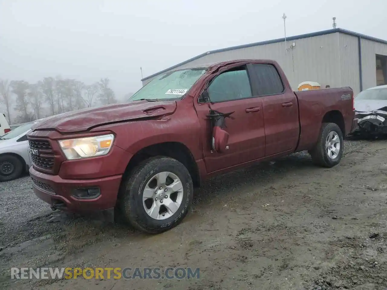 1 Photograph of a damaged car 1C6SRFBT7NN432367 RAM 1500 2022
