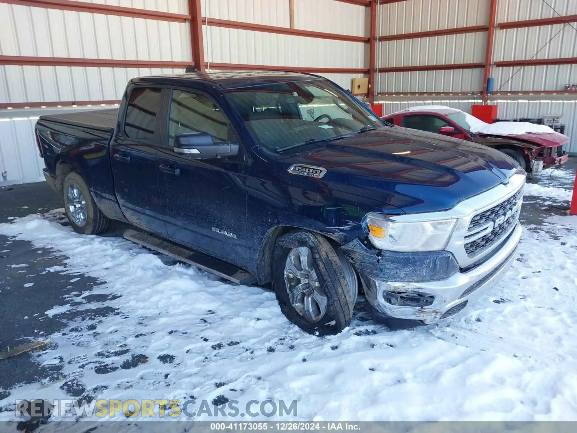 1 Photograph of a damaged car 1C6SRFBT8NN235367 RAM 1500 2022