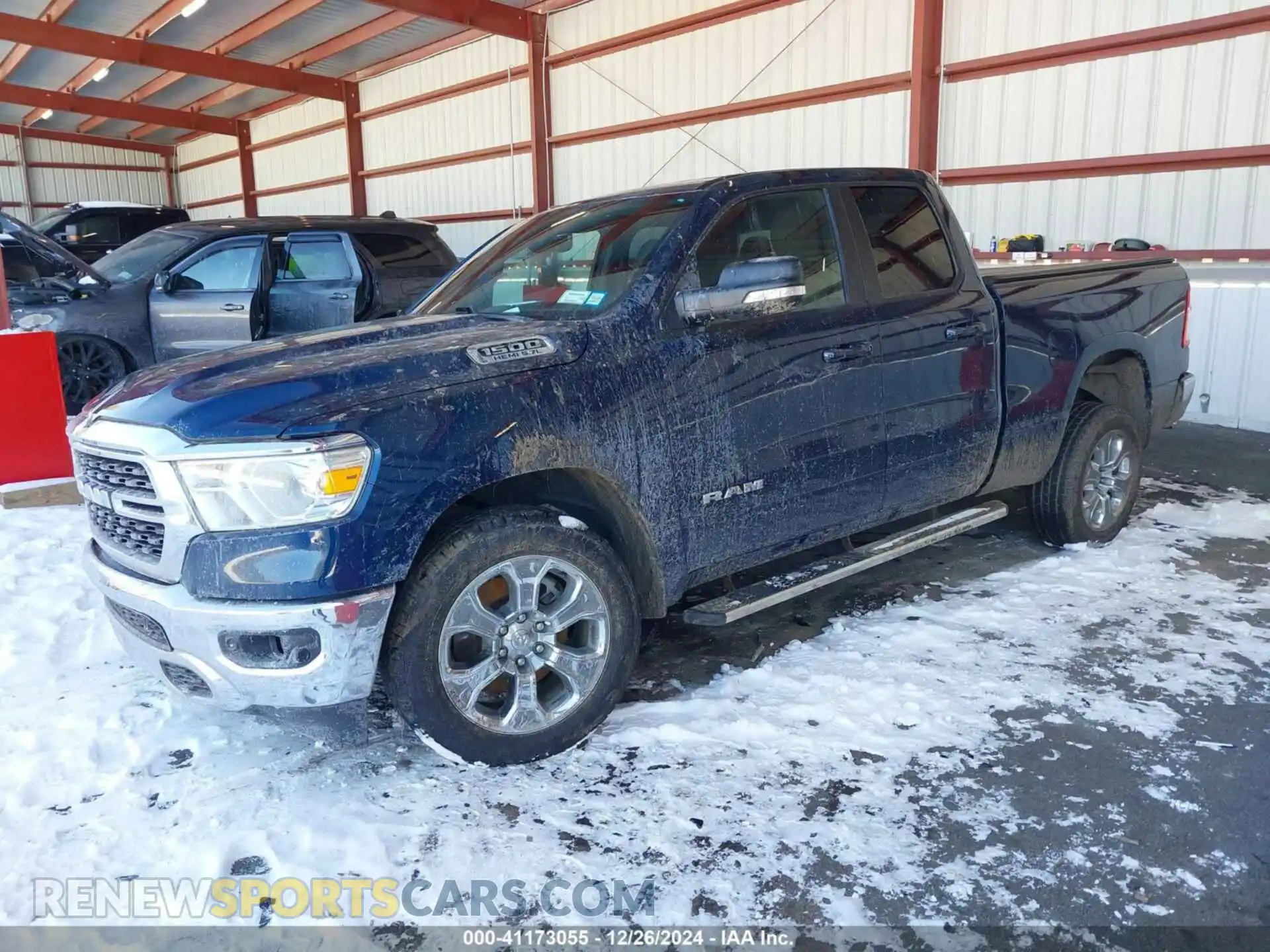 2 Photograph of a damaged car 1C6SRFBT8NN235367 RAM 1500 2022