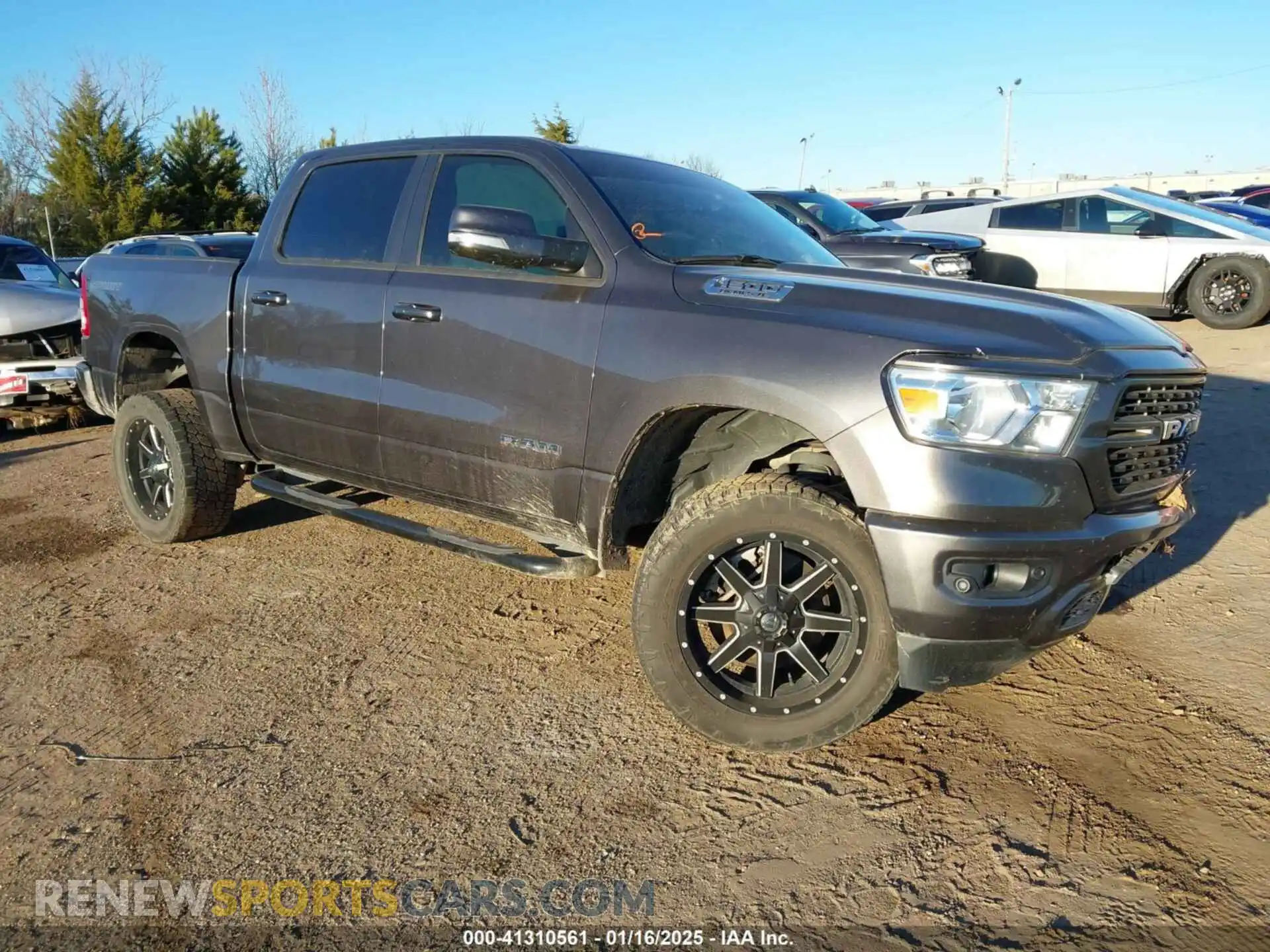 1 Photograph of a damaged car 1C6SRFFT0NN145673 RAM 1500 2022