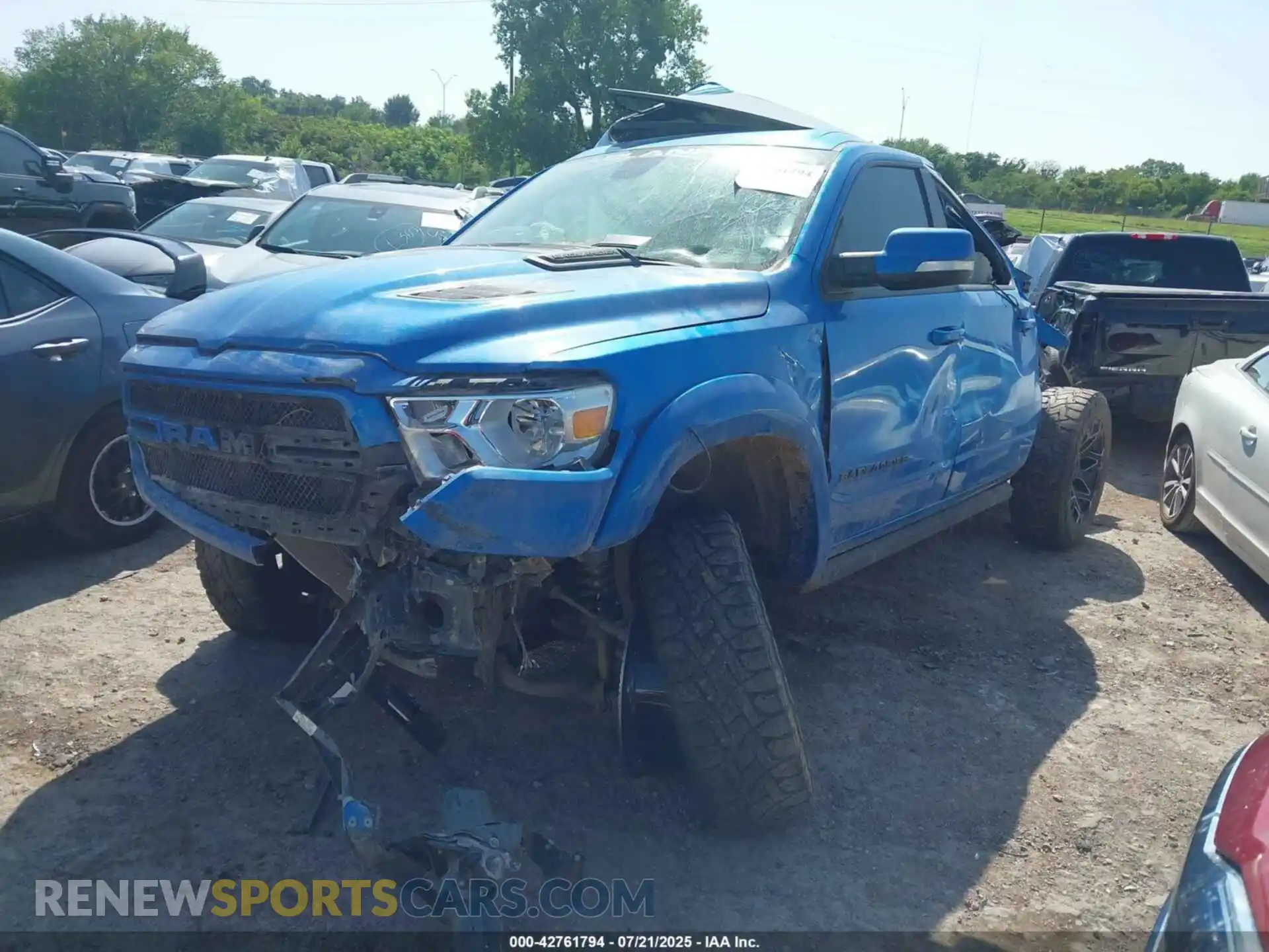 2 Photograph of a damaged car 1C6SRFFT0NN162456 RAM 1500 2022