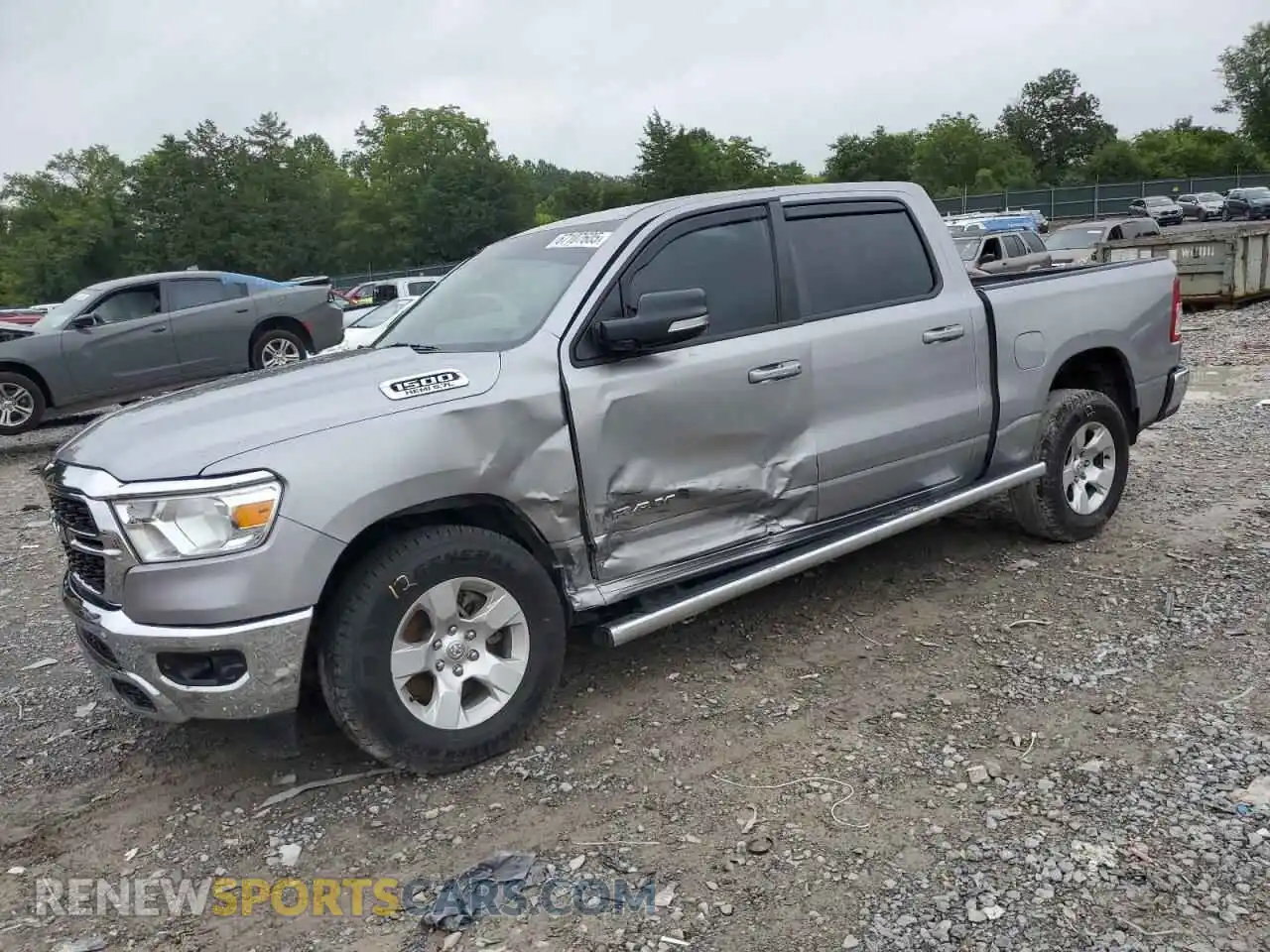 1 Photograph of a damaged car 1C6SRFFT1NN132897 RAM 1500 2022