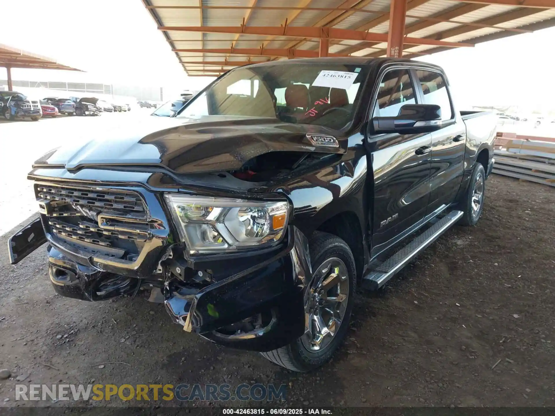 2 fotografías del automóvil dañado 1C6SRFFT1NN459168 RAM 1500 2022