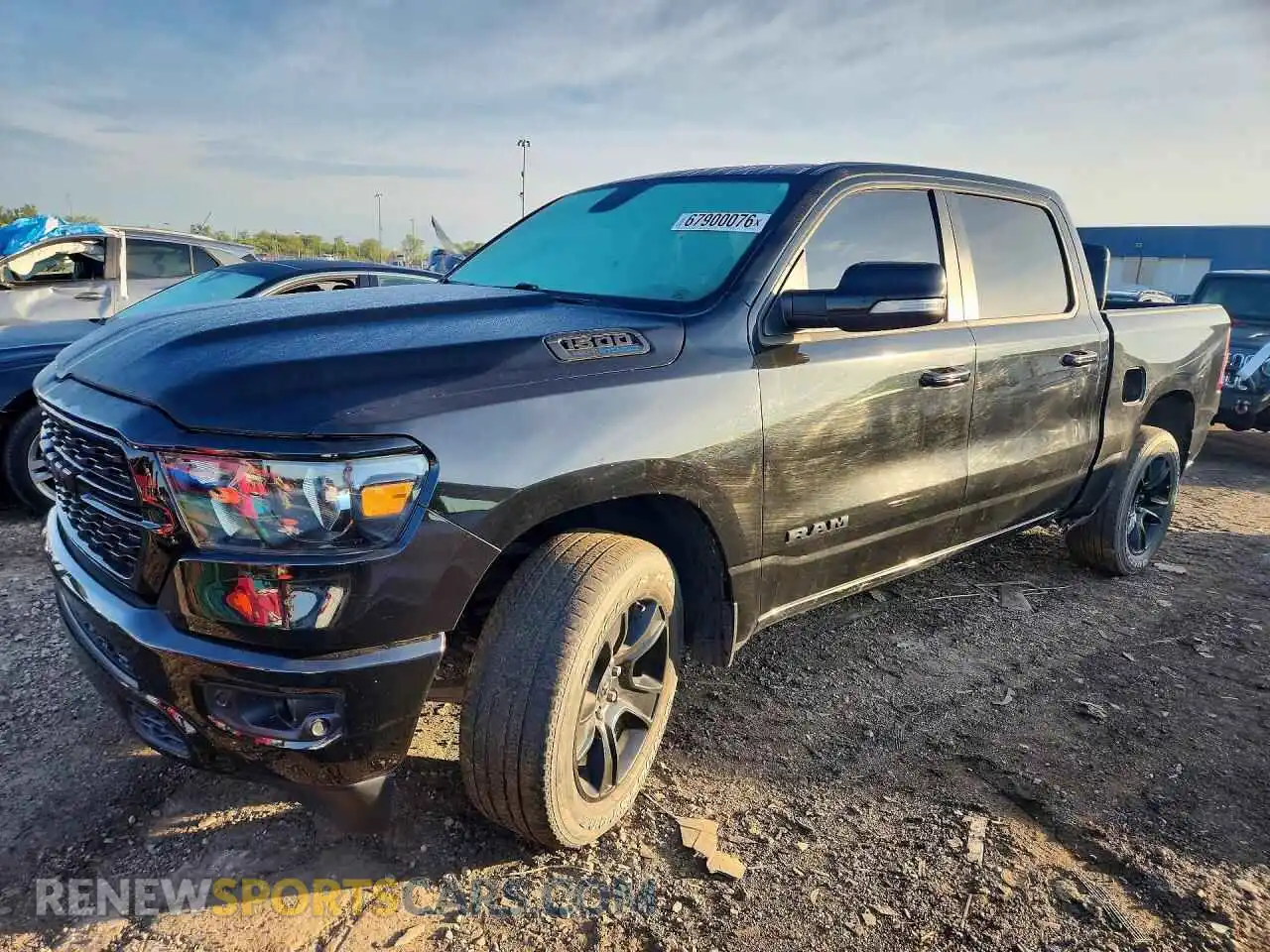 1 Photograph of a damaged car 1C6SRFFT2NN323955 RAM 1500 2022