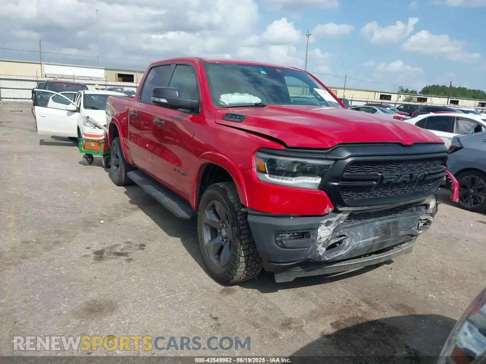 1 Photograph of a damaged car 1C6SRFFT4NN243606 RAM 1500 2022