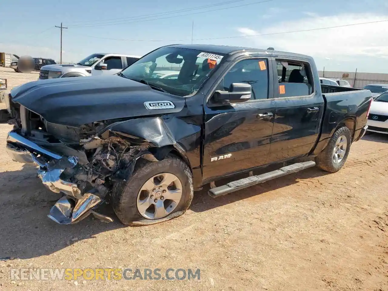 1 Photograph of a damaged car 1C6SRFFT4NN400485 RAM 1500 2022
