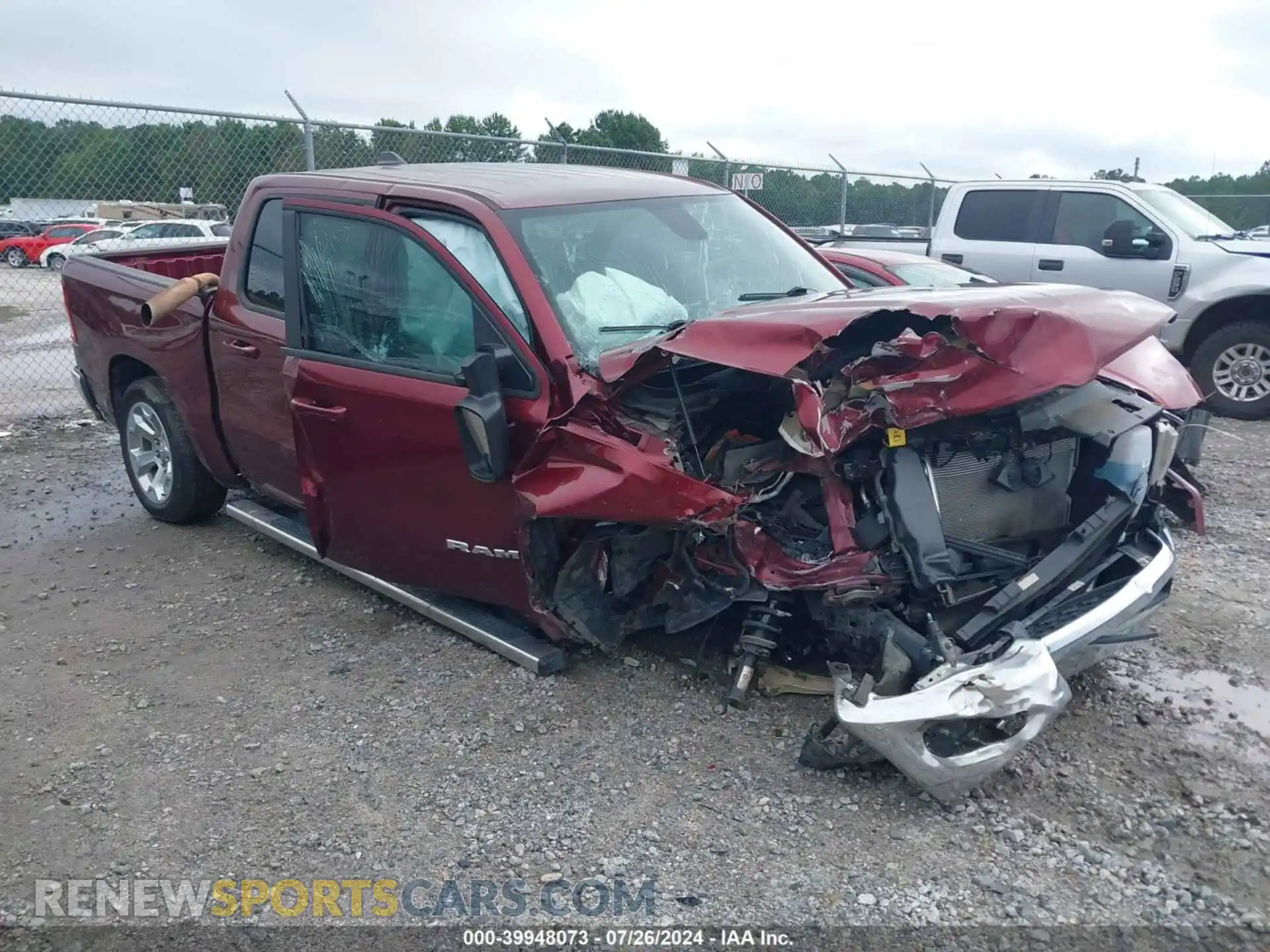1 Photograph of a damaged car 1C6SRFFT4NN405928 RAM 1500 2022
