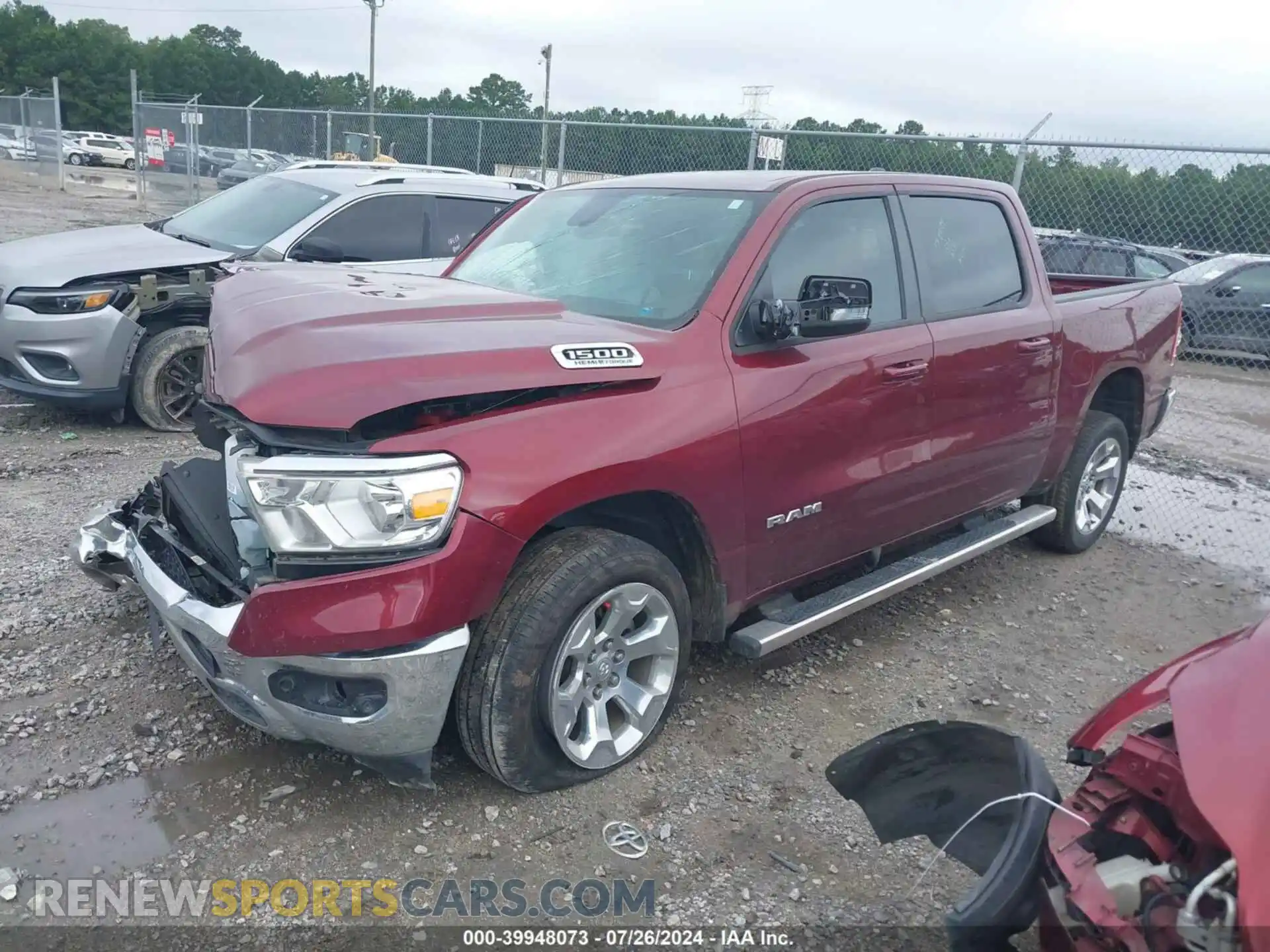 2 Photograph of a damaged car 1C6SRFFT4NN405928 RAM 1500 2022