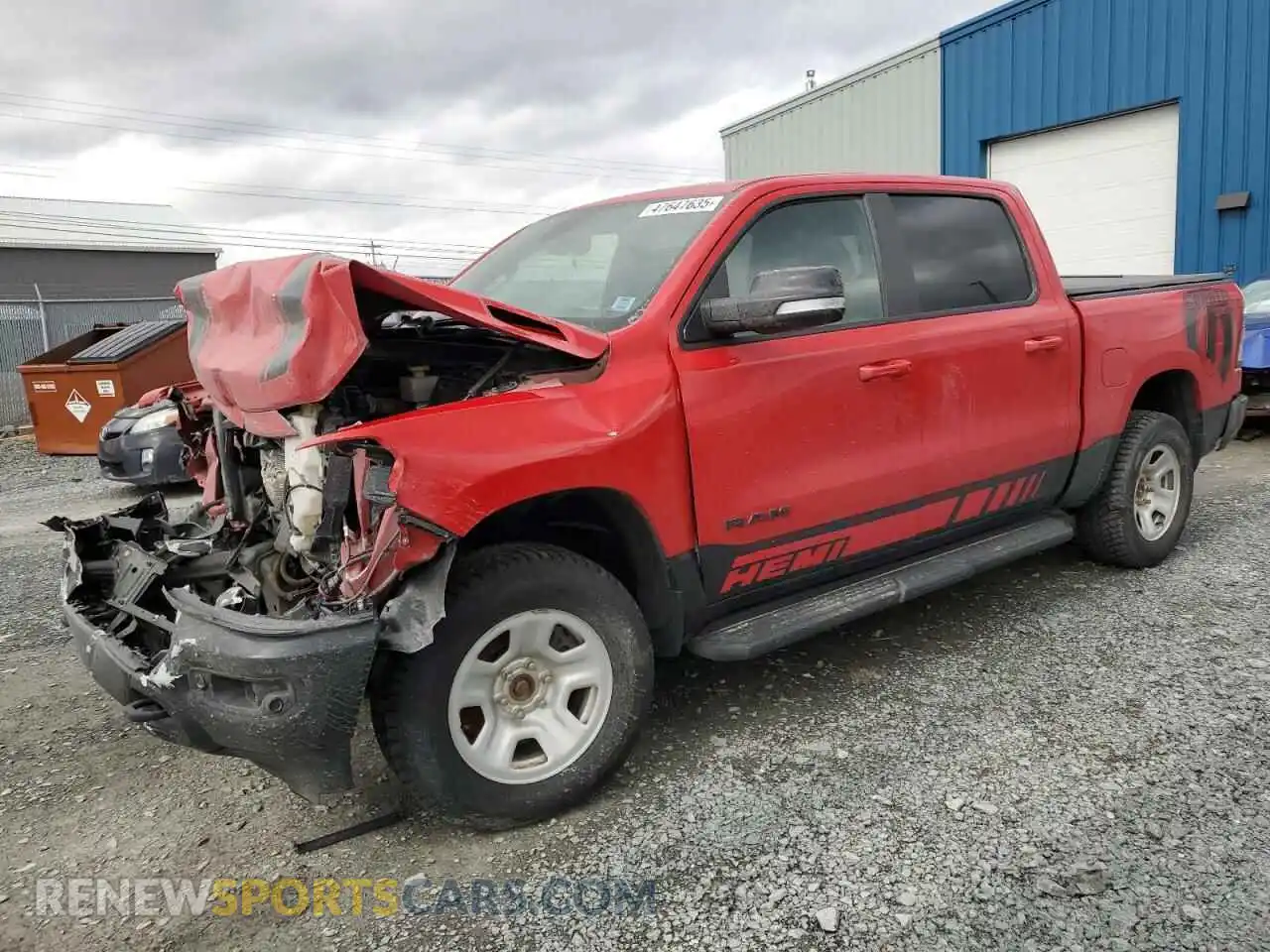 1 Photograph of a damaged car 1C6SRFFT6NN118865 RAM 1500 2022
