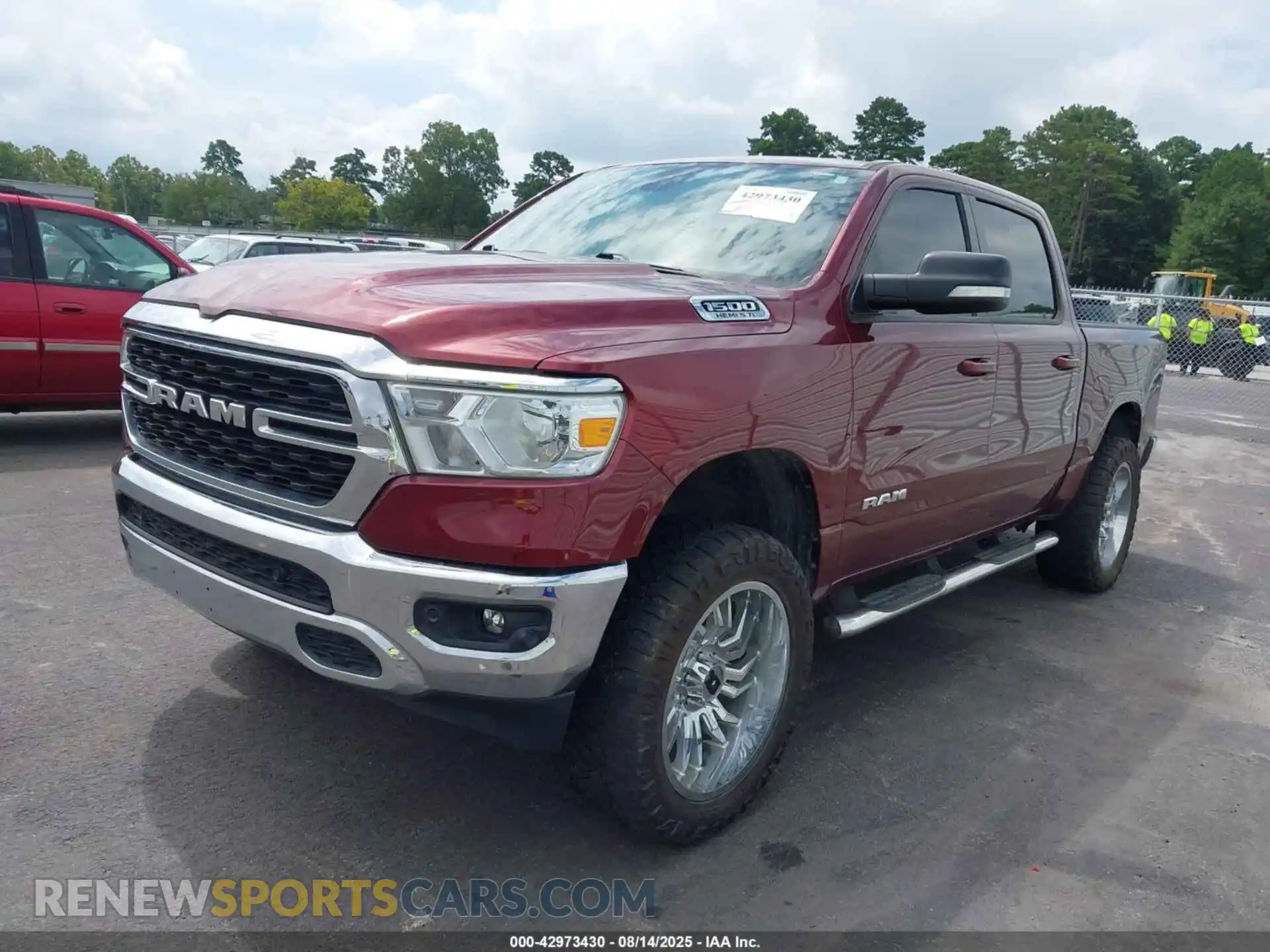 2 Photograph of a damaged car 1C6SRFFT6NN221669 RAM 1500 2022