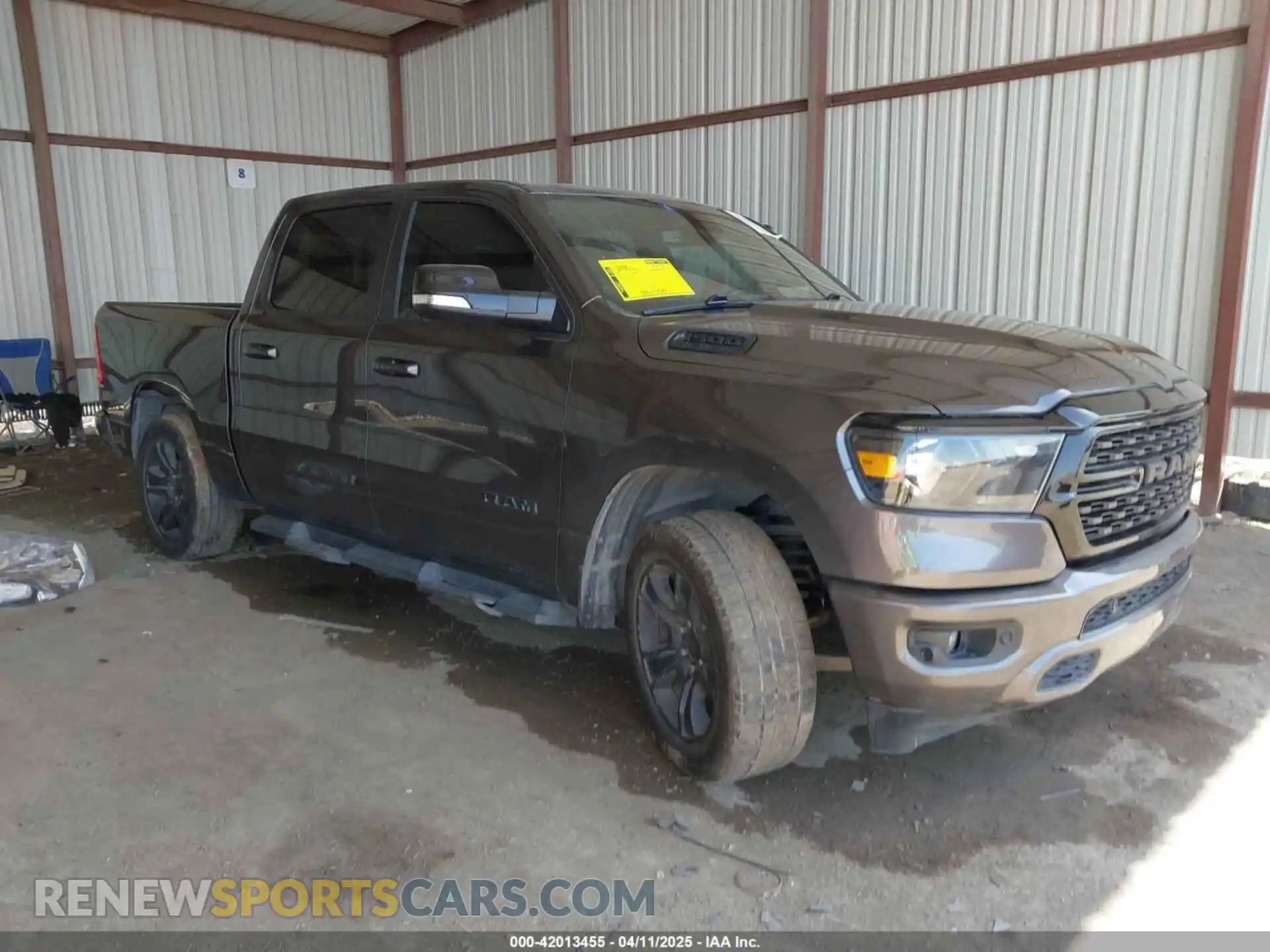 1 Photograph of a damaged car 1C6SRFFT6NN223955 RAM 1500 2022