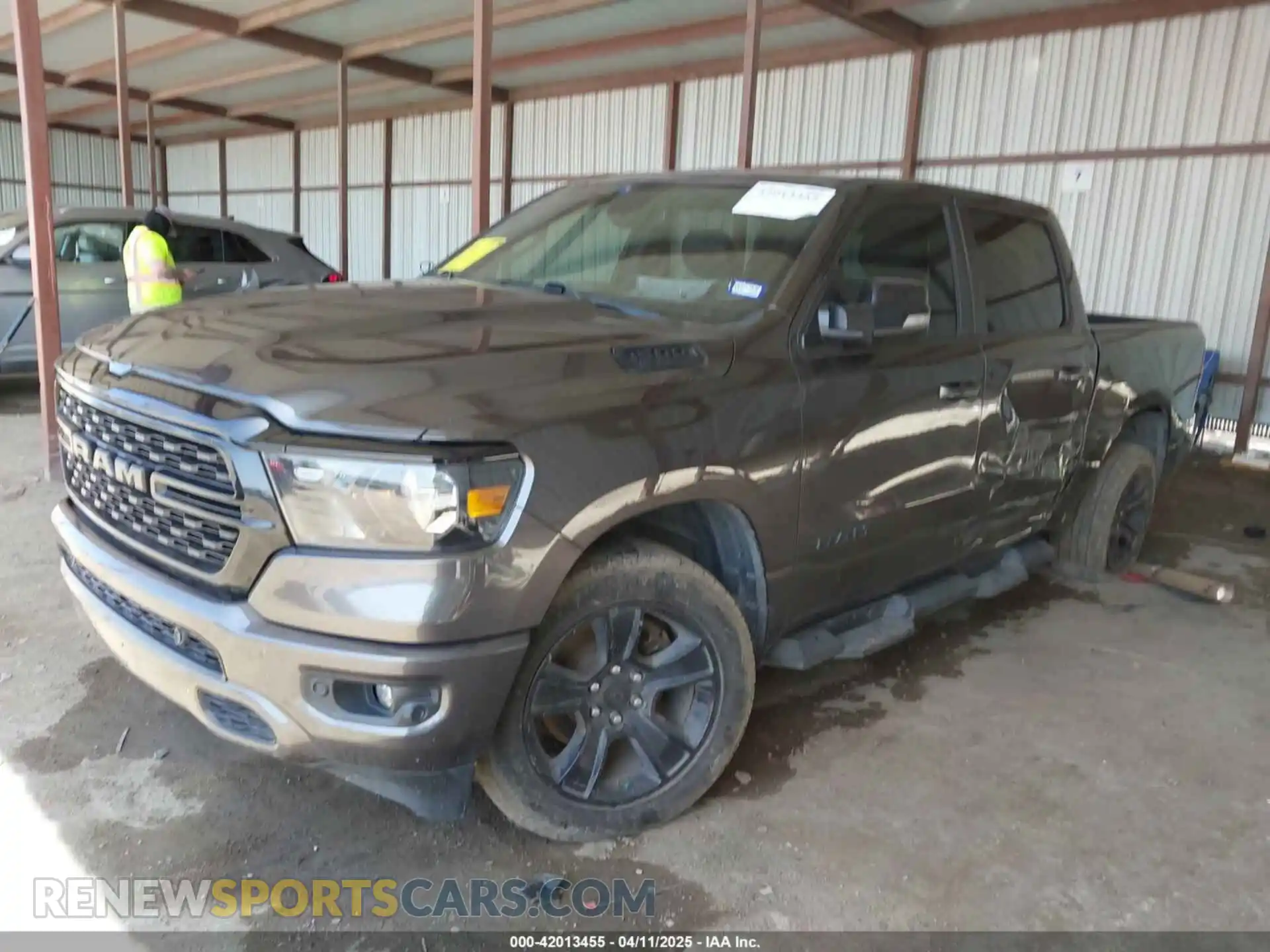 2 Photograph of a damaged car 1C6SRFFT6NN223955 RAM 1500 2022