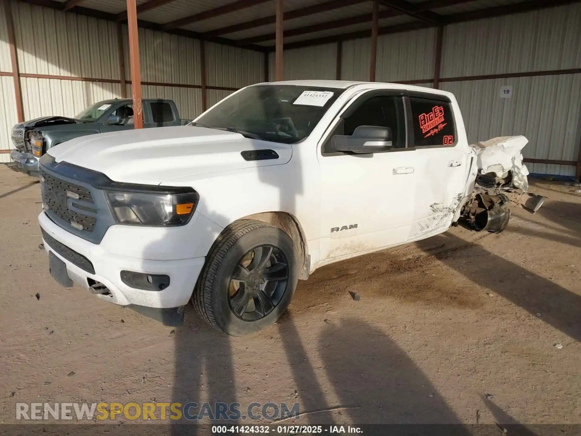 2 Фотография поврежденного автомобиля 1C6SRFFTXNN351308 RAM 1500 2022