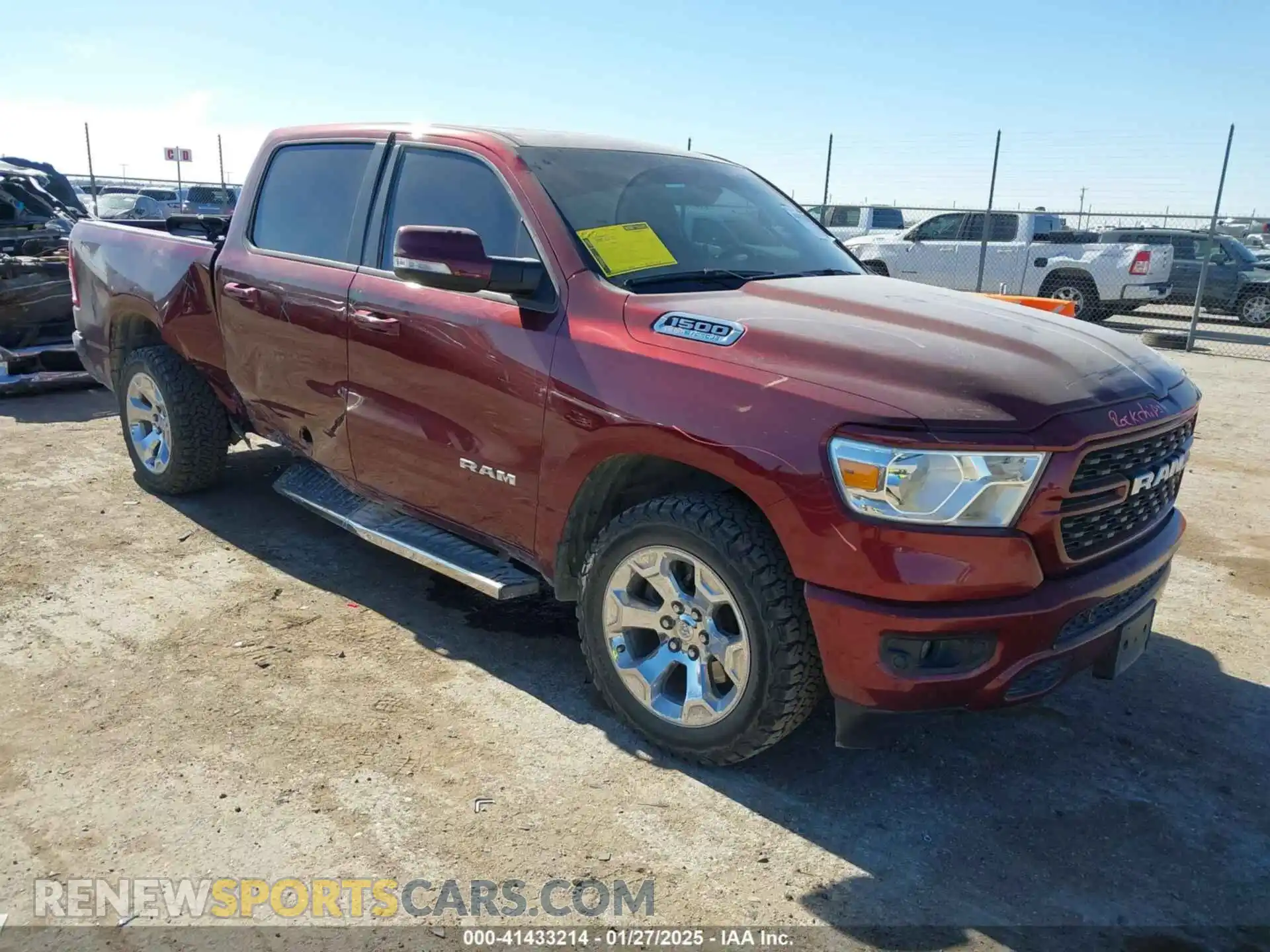 1 Photograph of a damaged car 1C6SRFFTXNN461601 RAM 1500 2022