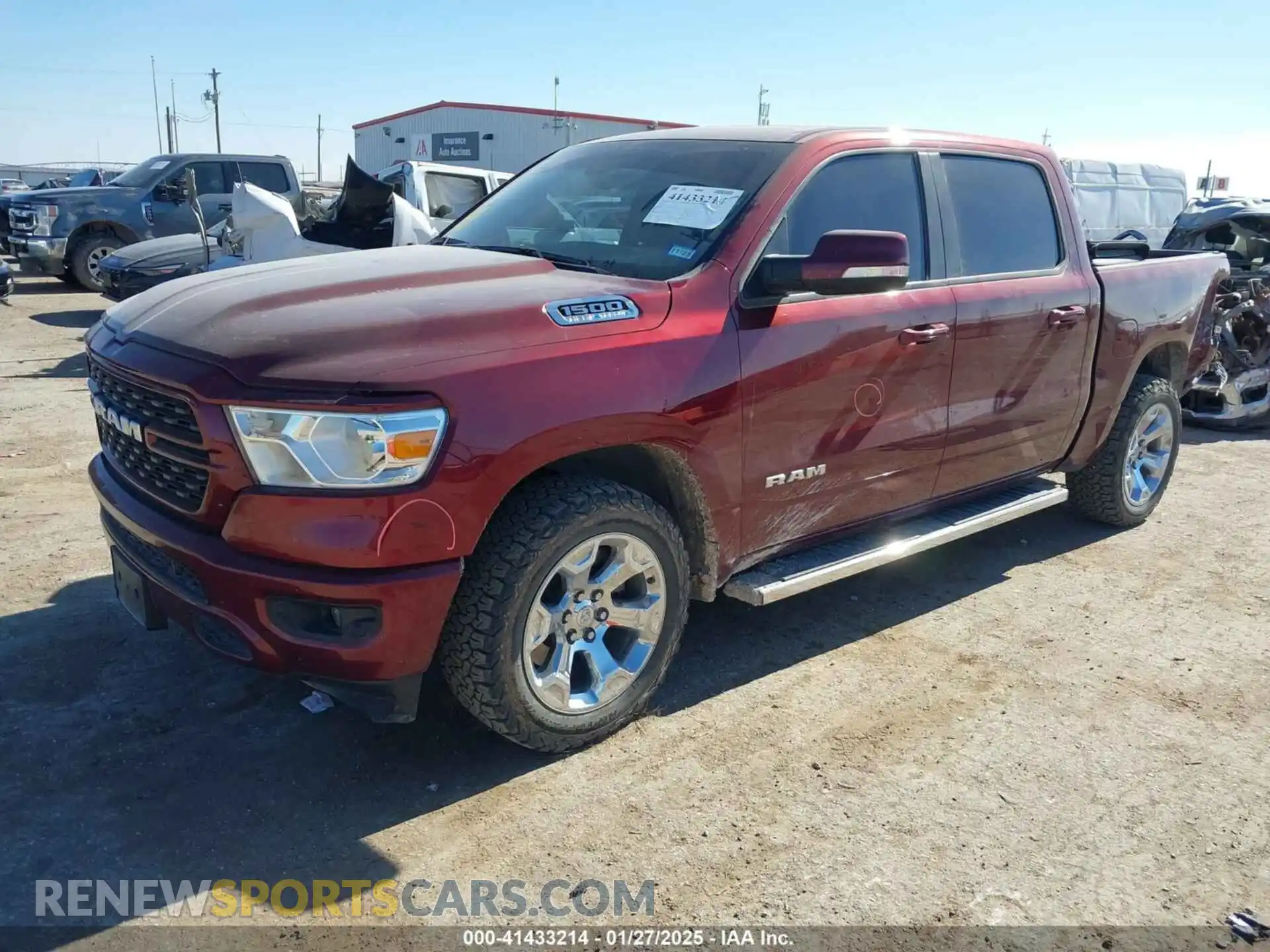 2 Photograph of a damaged car 1C6SRFFTXNN461601 RAM 1500 2022