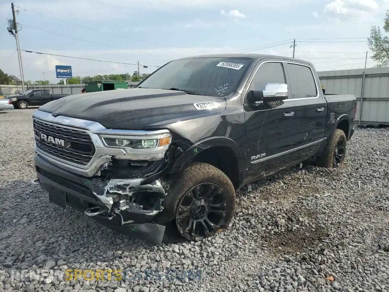 1 Photograph of a damaged car 1C6SRFHT3NN109831 RAM 1500 2022
