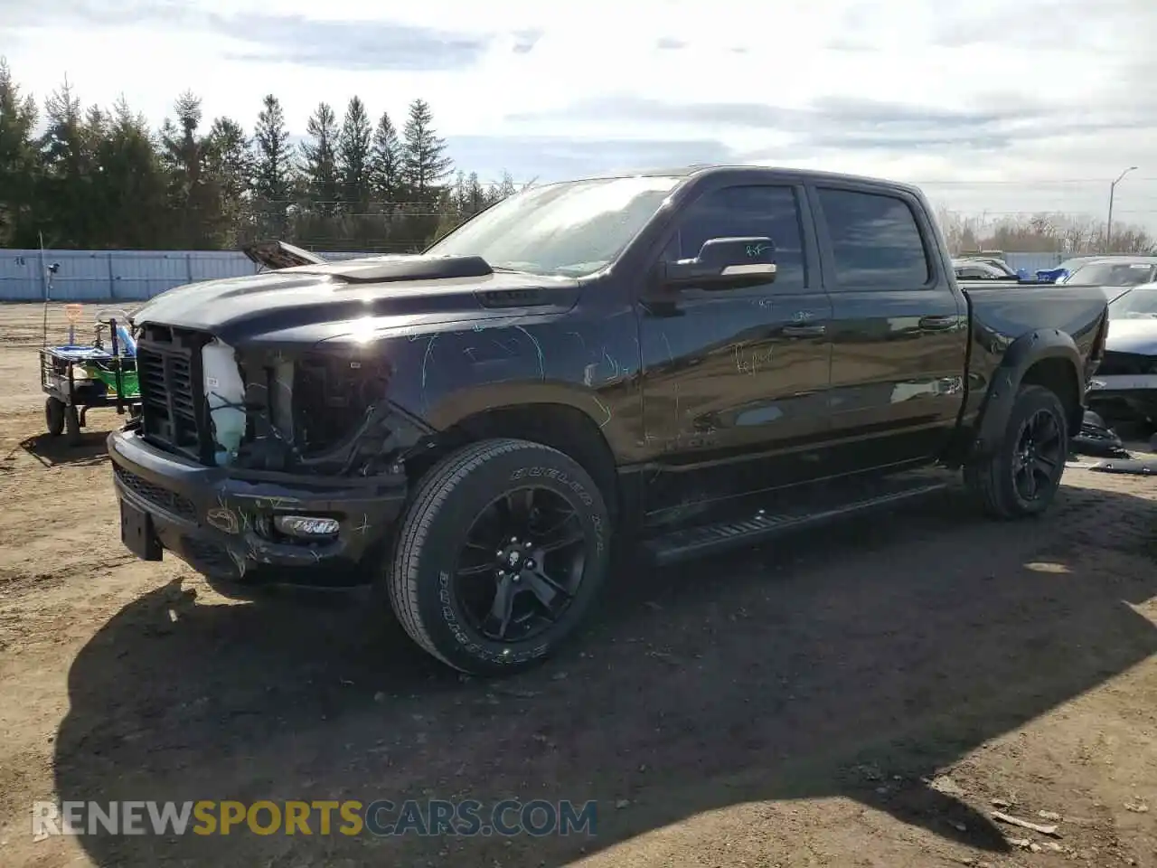 1 Photograph of a damaged car 1C6SRFVT5NN338550 RAM 1500 2022