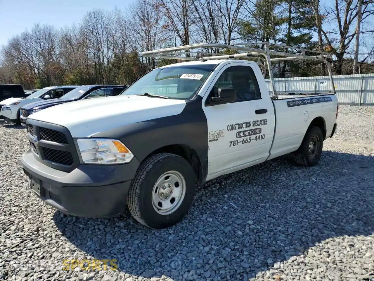 1 Photograph of a damaged car 3C6JR6DG0NG422476 RAM 1500 2022