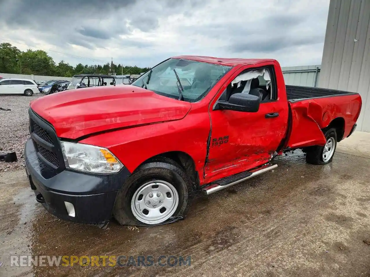 1 Photograph of a damaged car 3C6JR7DG3NG335676 RAM 1500 2022