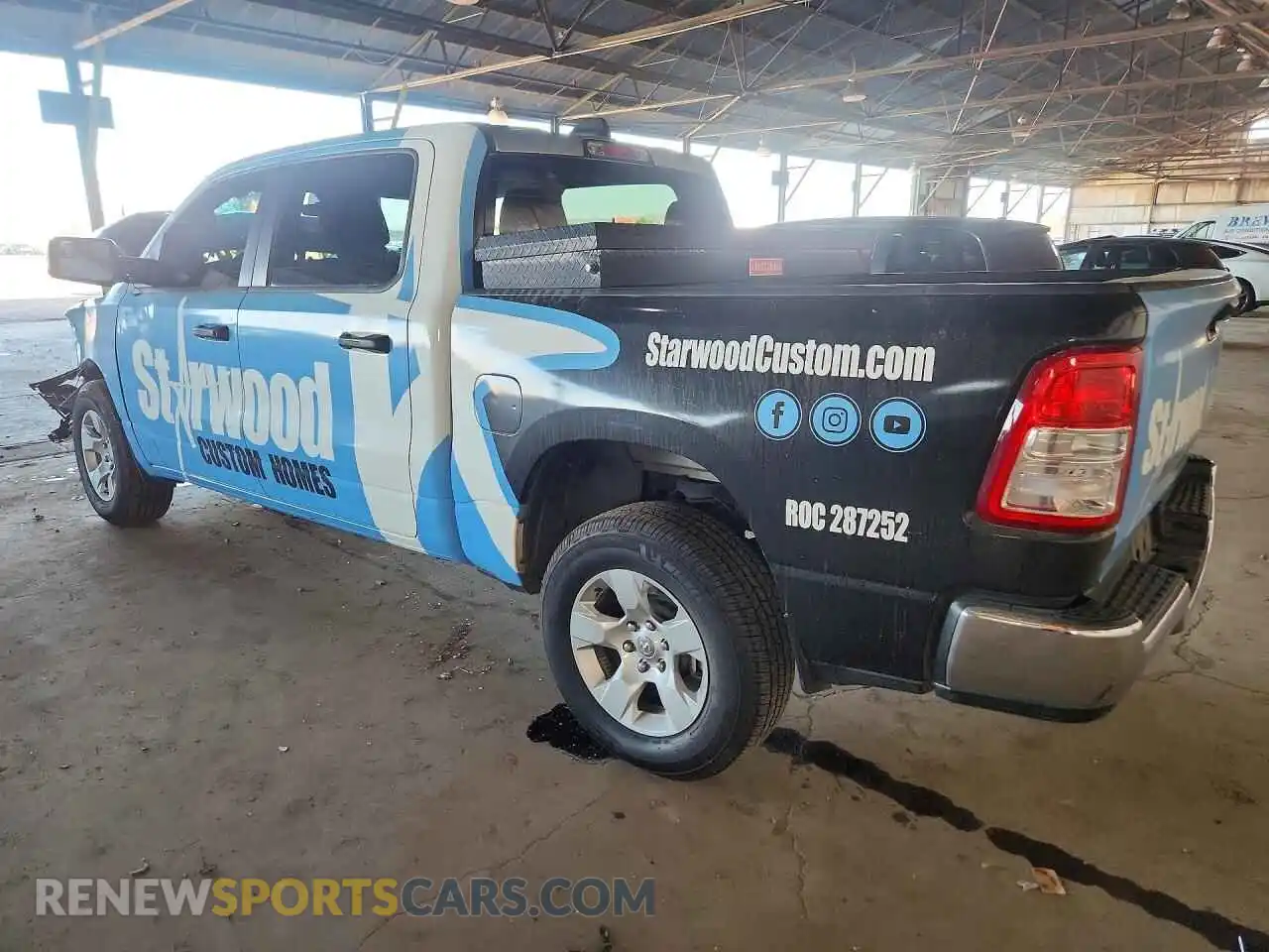 2 Photograph of a damaged car 1C6RREFG0PN640647 RAM 1500 2023