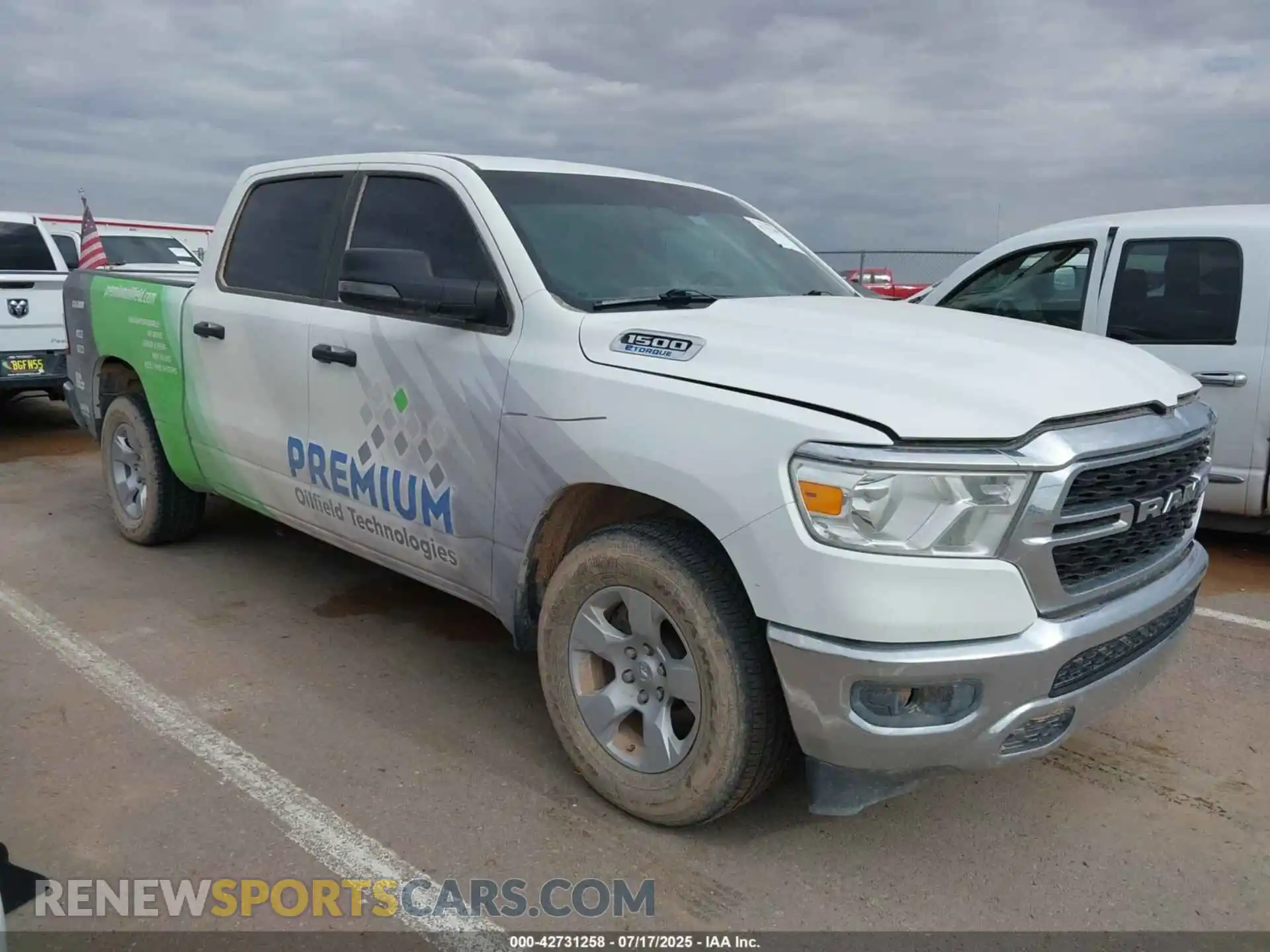1 Photograph of a damaged car 1C6RREFG2PN592682 RAM 1500 2023