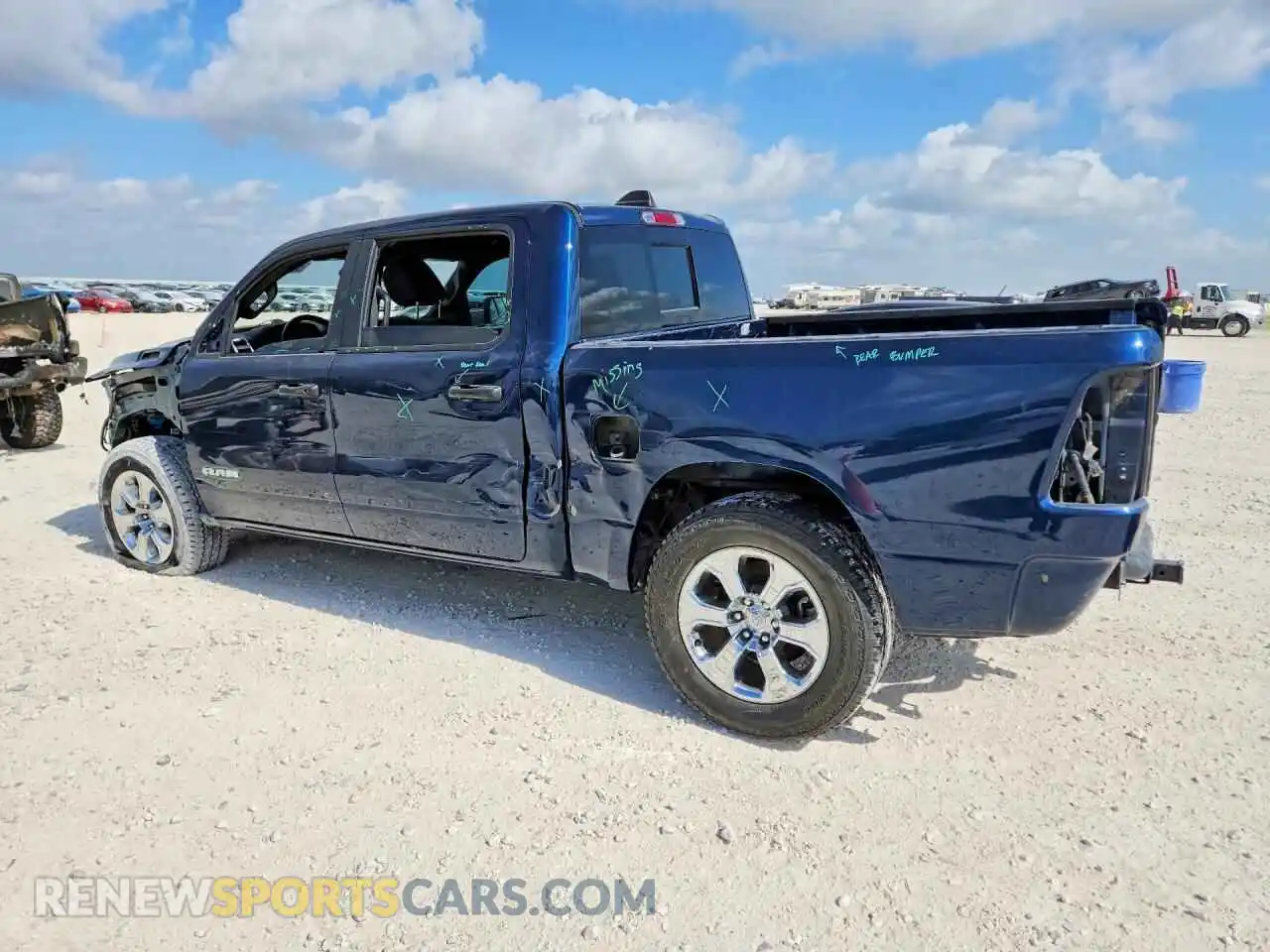 2 Photograph of a damaged car 1C6RREFT6PN545670 RAM 1500 2023
