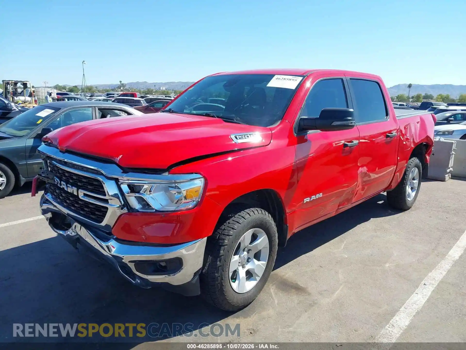 2 fotografías del automóvil dañado 1C6RRFFG4PN524468 RAM 1500 2023