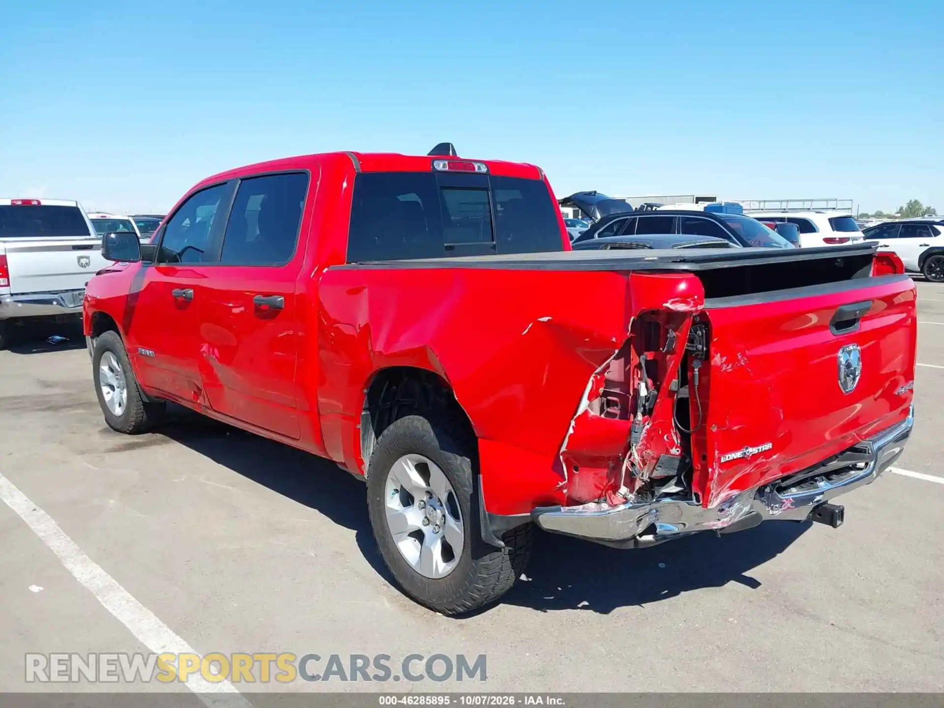 3 fotografías del automóvil dañado 1C6RRFFG4PN524468 RAM 1500 2023